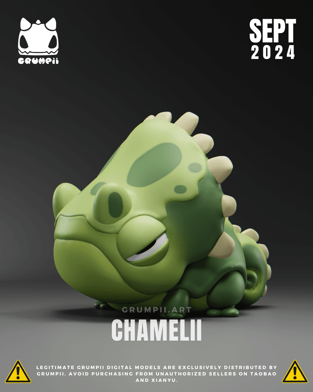 Grumpii 3D Printable Art Toy - 2024 September Release - Forest Monsters 3d model