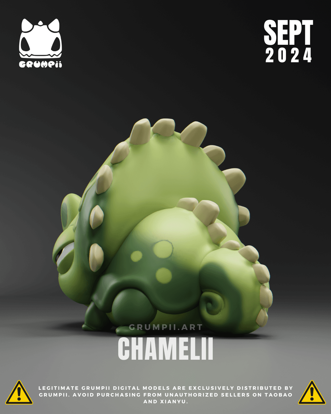 Grumpii 3D Printable Art Toy - 2024 September Release - Forest Monsters 3d model