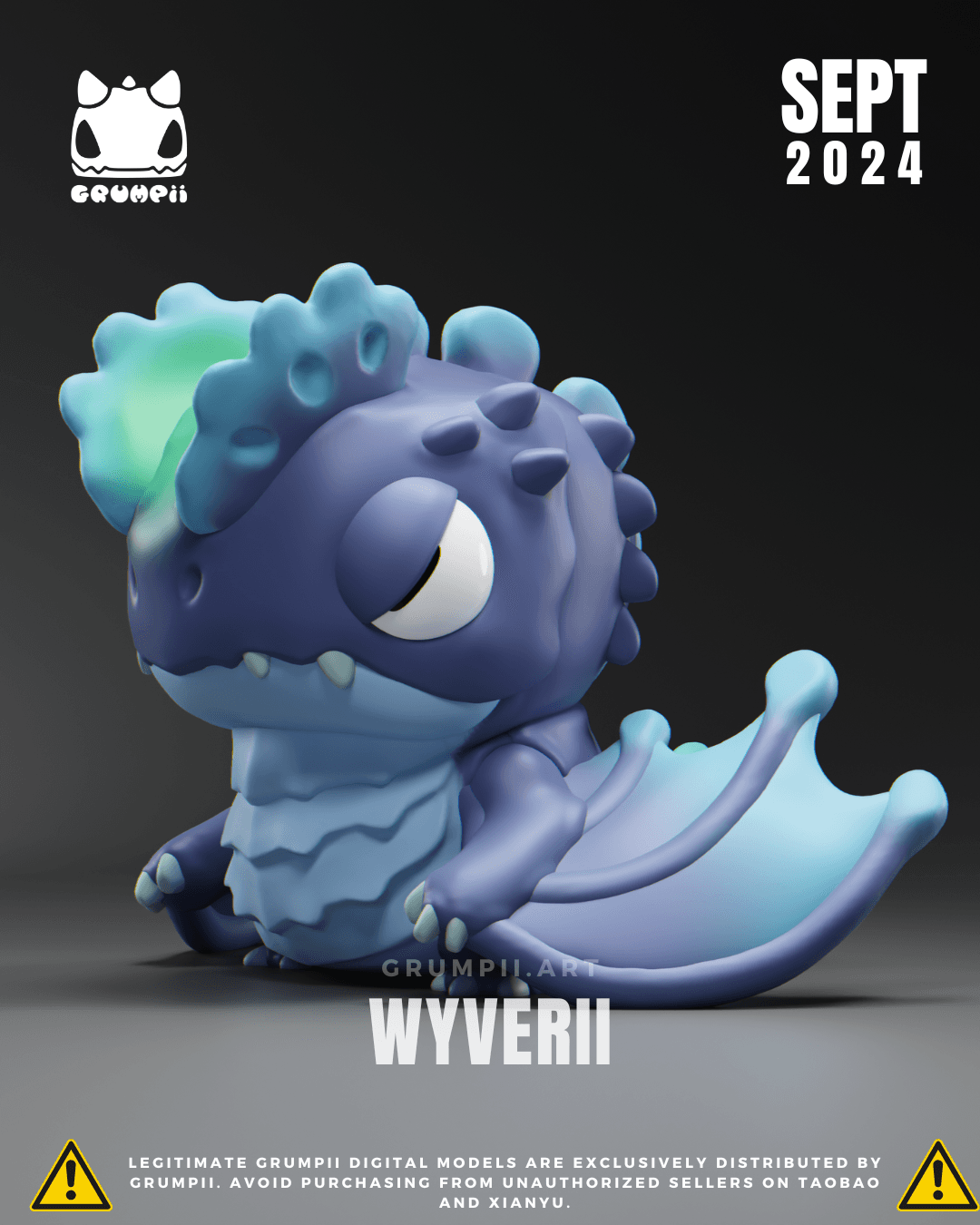 Grumpii 3D Printable Art Toy - 2024 September Release - Forest Monsters 3d model