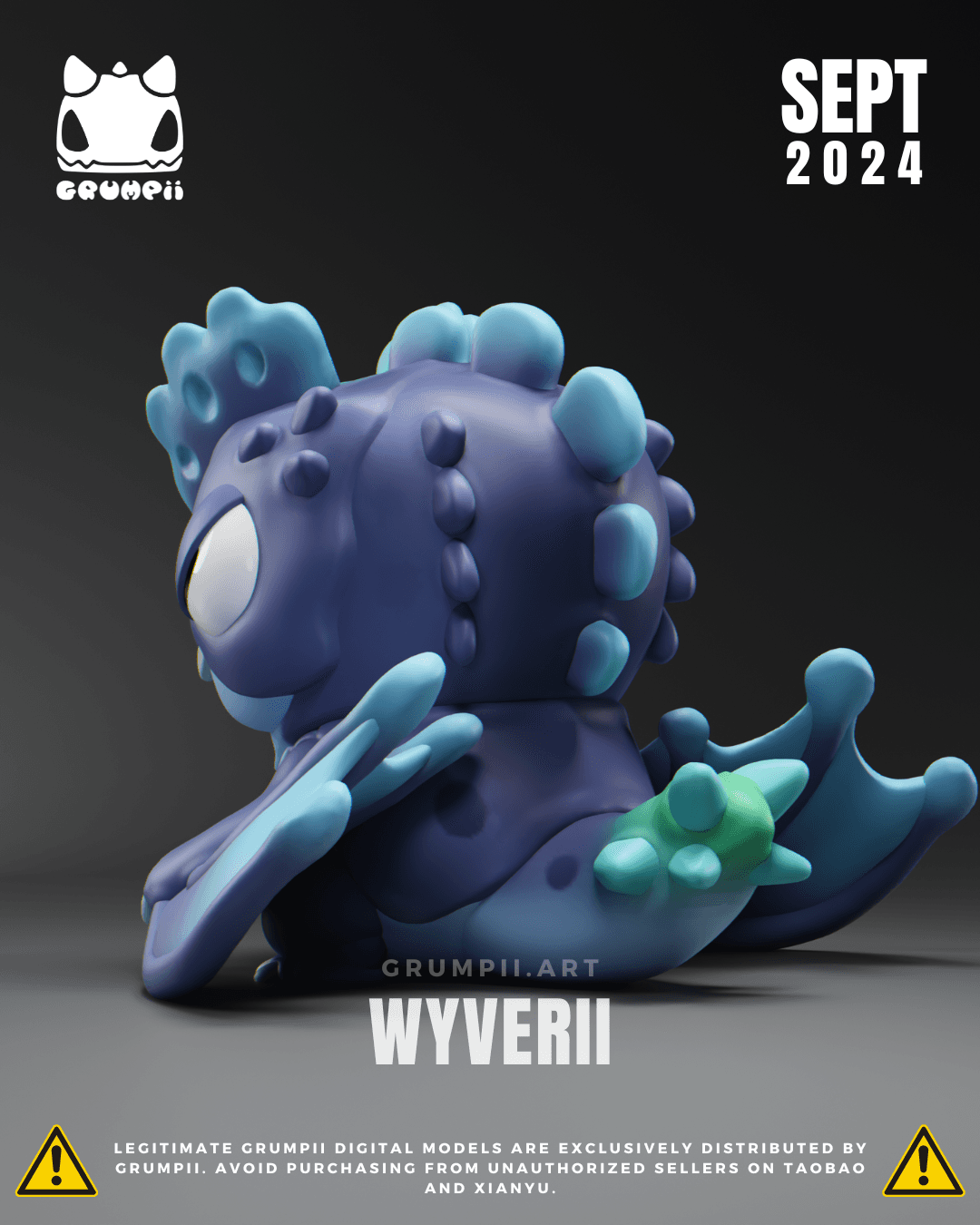 Grumpii 3D Printable Art Toy - 2024 September Release - Forest Monsters 3d model