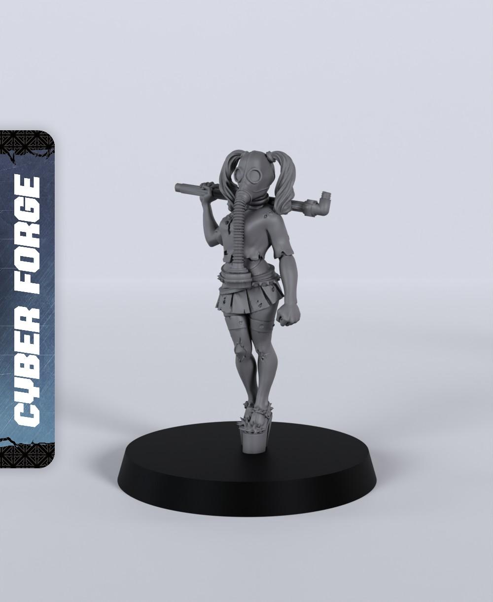 Megan - With Free Cyberpunk Warhammer - 40k Sci-Fi Gift Ideas for RPG and Wargamers 3d model