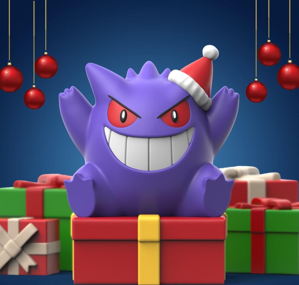 Christmas Gengar (Easy Print No Supports) 3d model