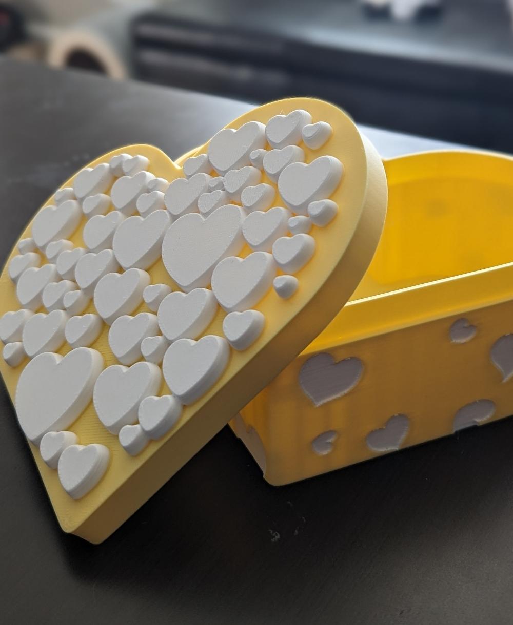 Hearts Gift Box (+Bambu 3mf) 3d model