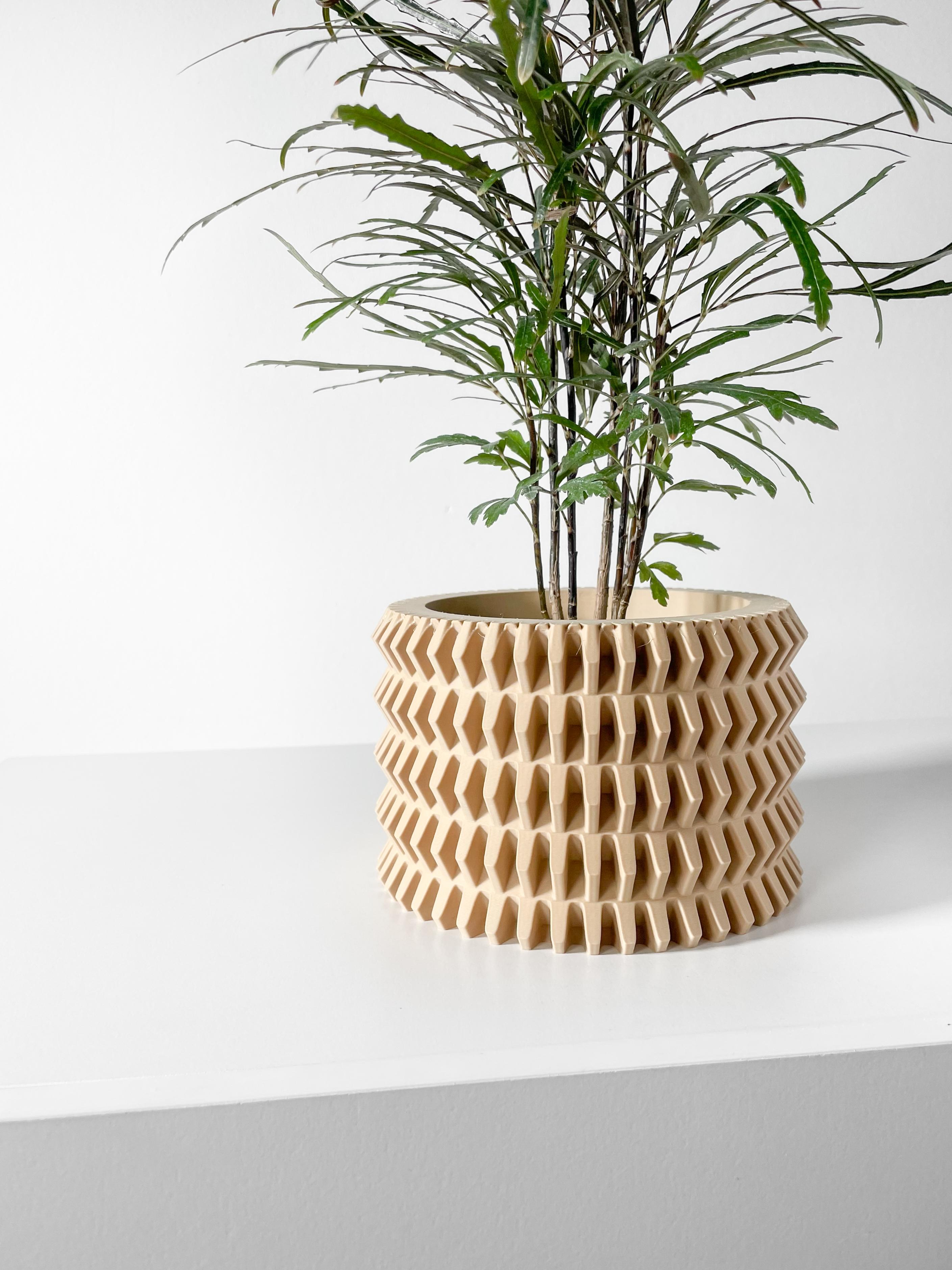 The Nimex Planter Pot with Drainage Tray & Stand Included | Modern and Unique Home Decor 3d model