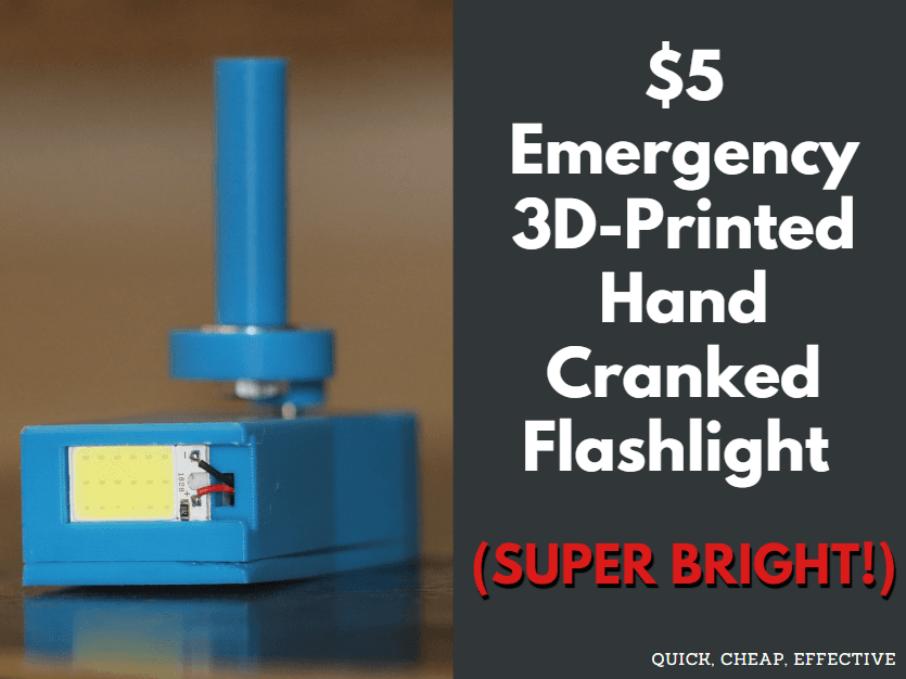 Emergency Hand-Cranked Flashlight 3d model