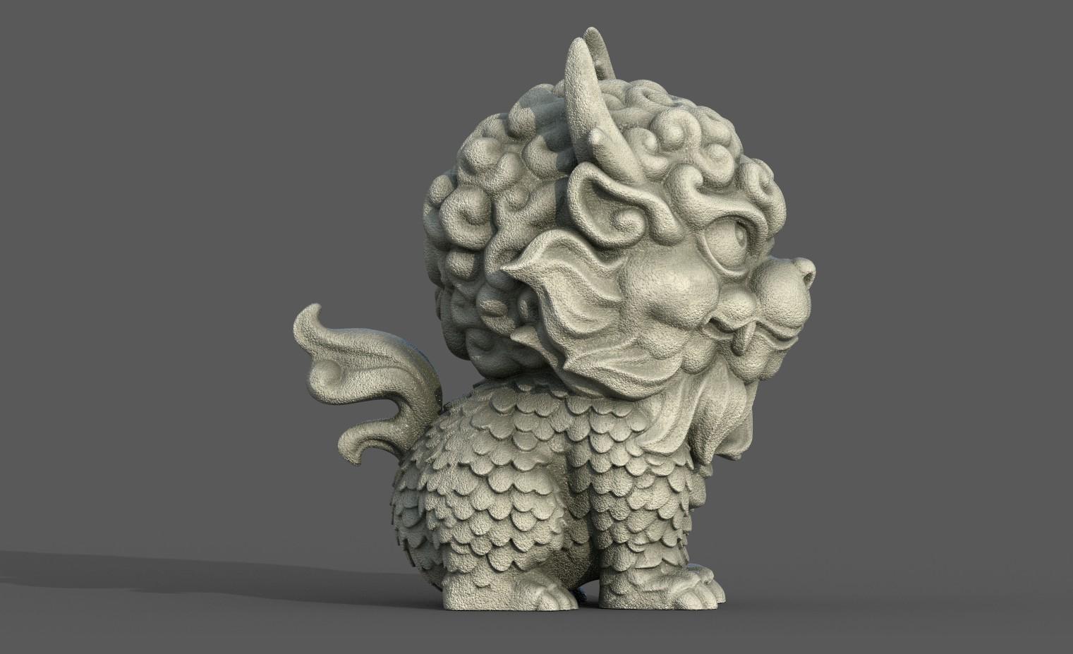 Chinese Stone Dragon 3d model
