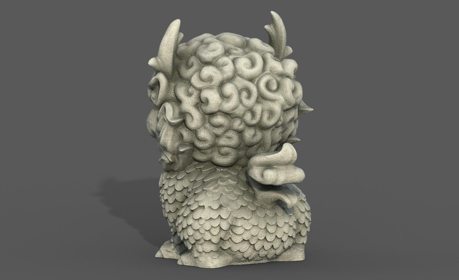 Chinese Stone Dragon 3d model