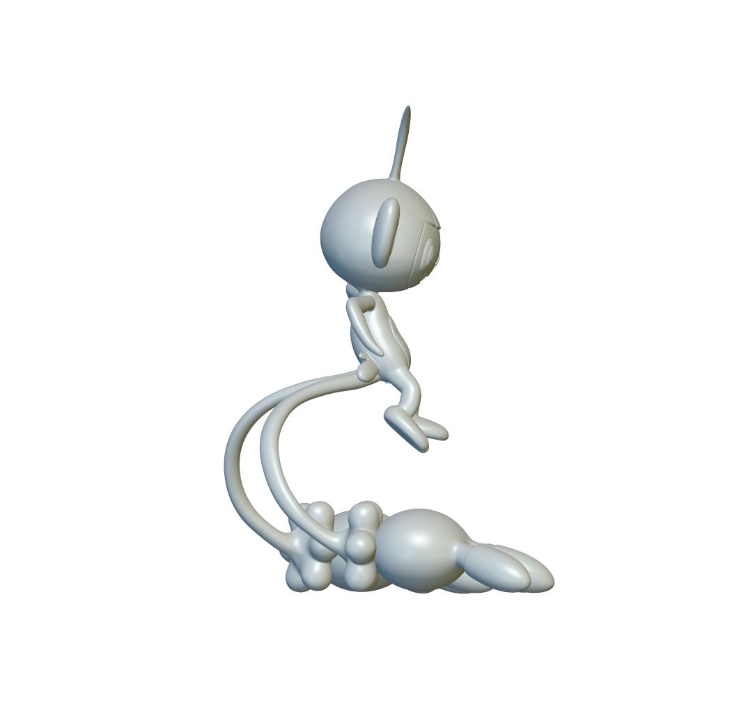 Pokemon Ambipom #424 - Optimized for 3D Printing 3d model