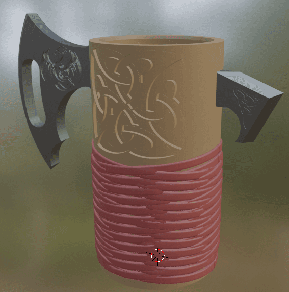 Viking Axe Can Cup 3d model