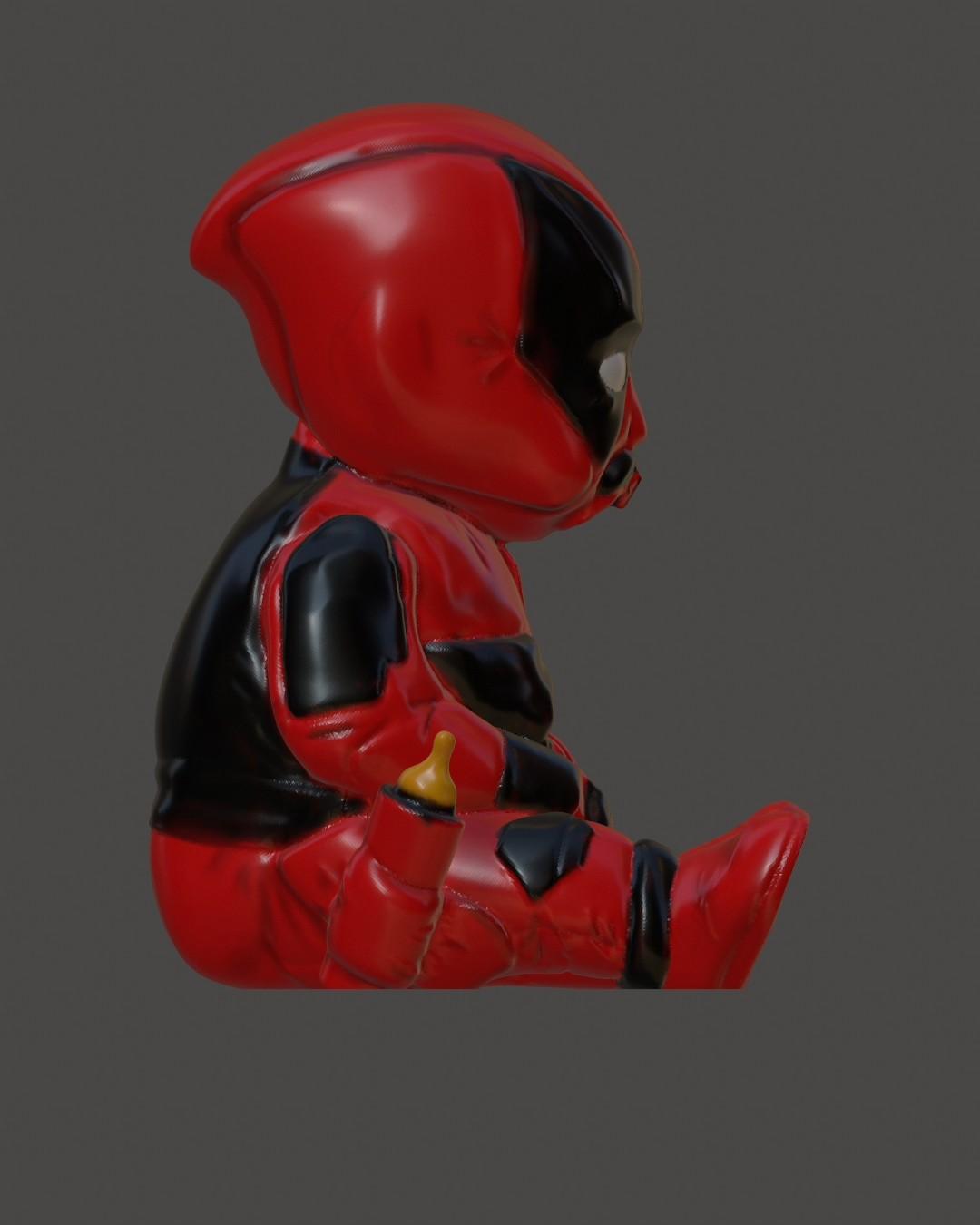 Baby Deadpool 3D Print File | Marvel Superhero Collectible 3d model