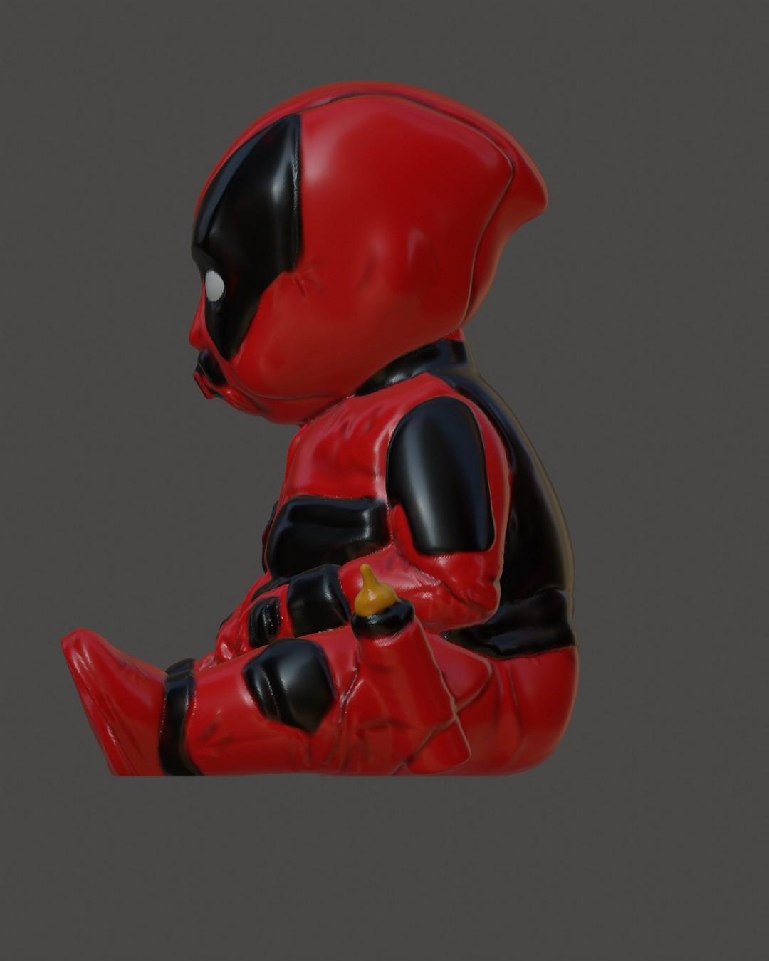 Baby Deadpool 3D Print File | Marvel Superhero Collectible 3d model