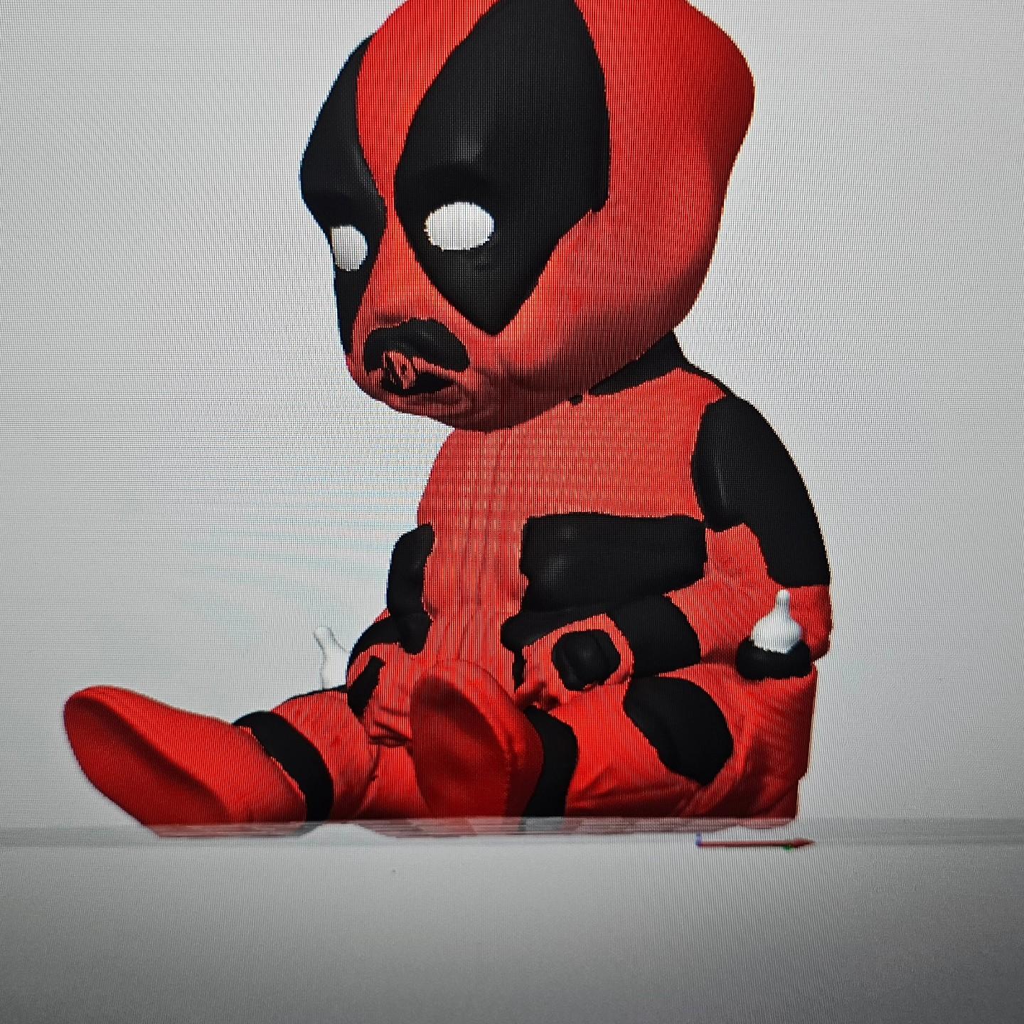 Baby Deadpool 3D Print File | Marvel Superhero Collectible (SUPPORTLESS) 3d model