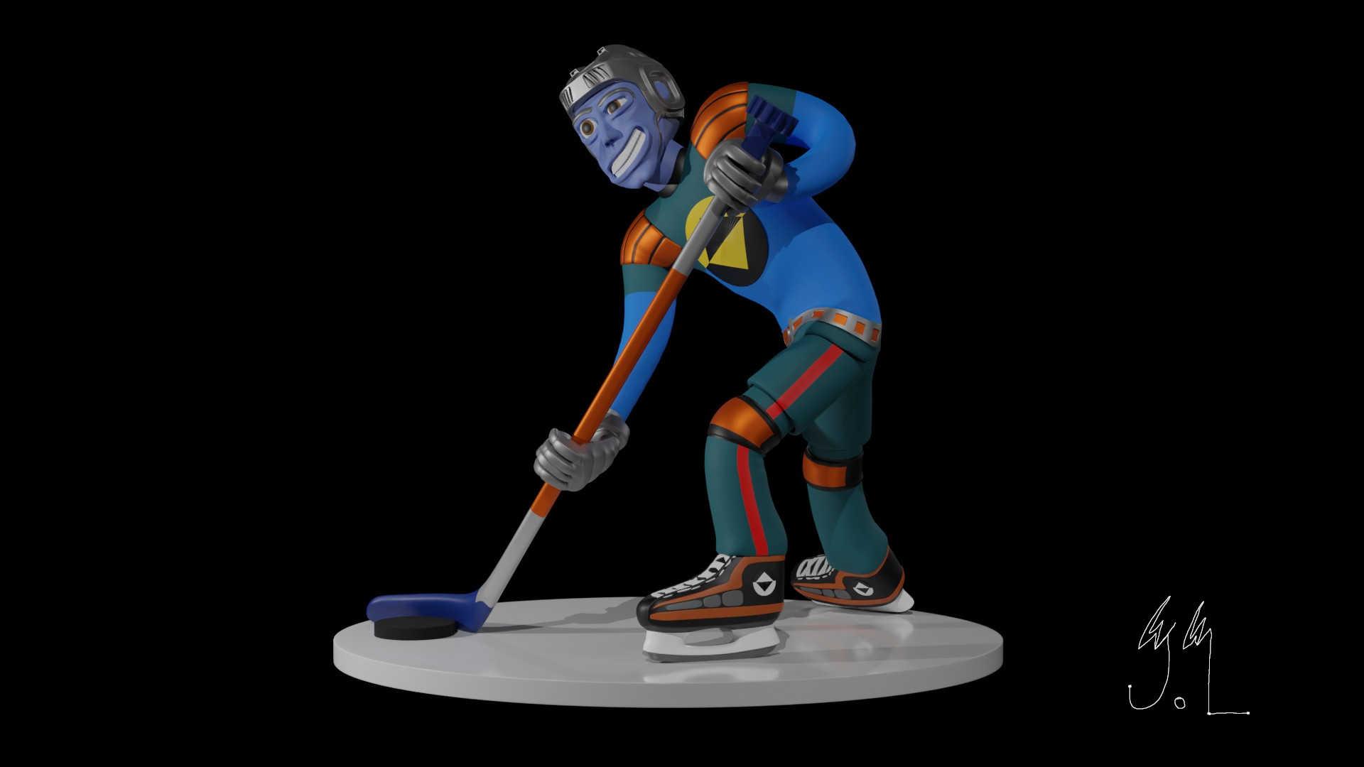 Guardian Hockey Player 3d model