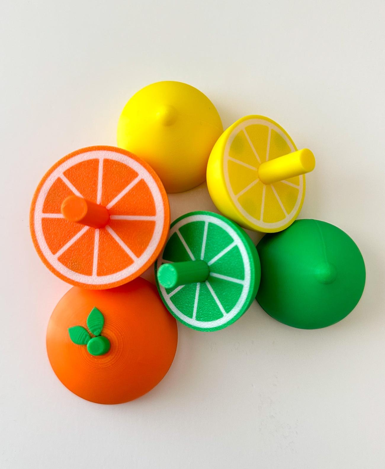 Clicky Citrus Spinners (2-in-1 Fidget Toys) 3d model