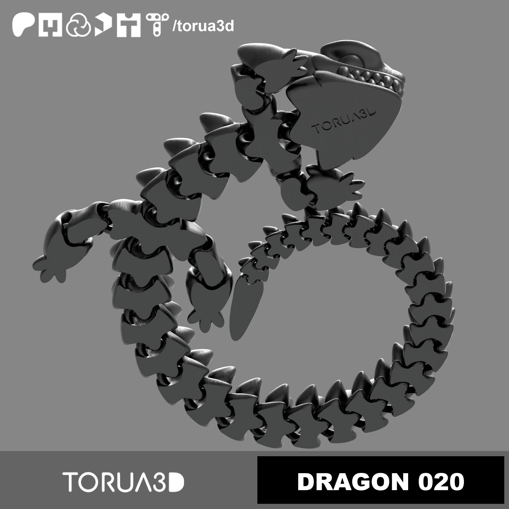Articulated Dragon 020  3d model