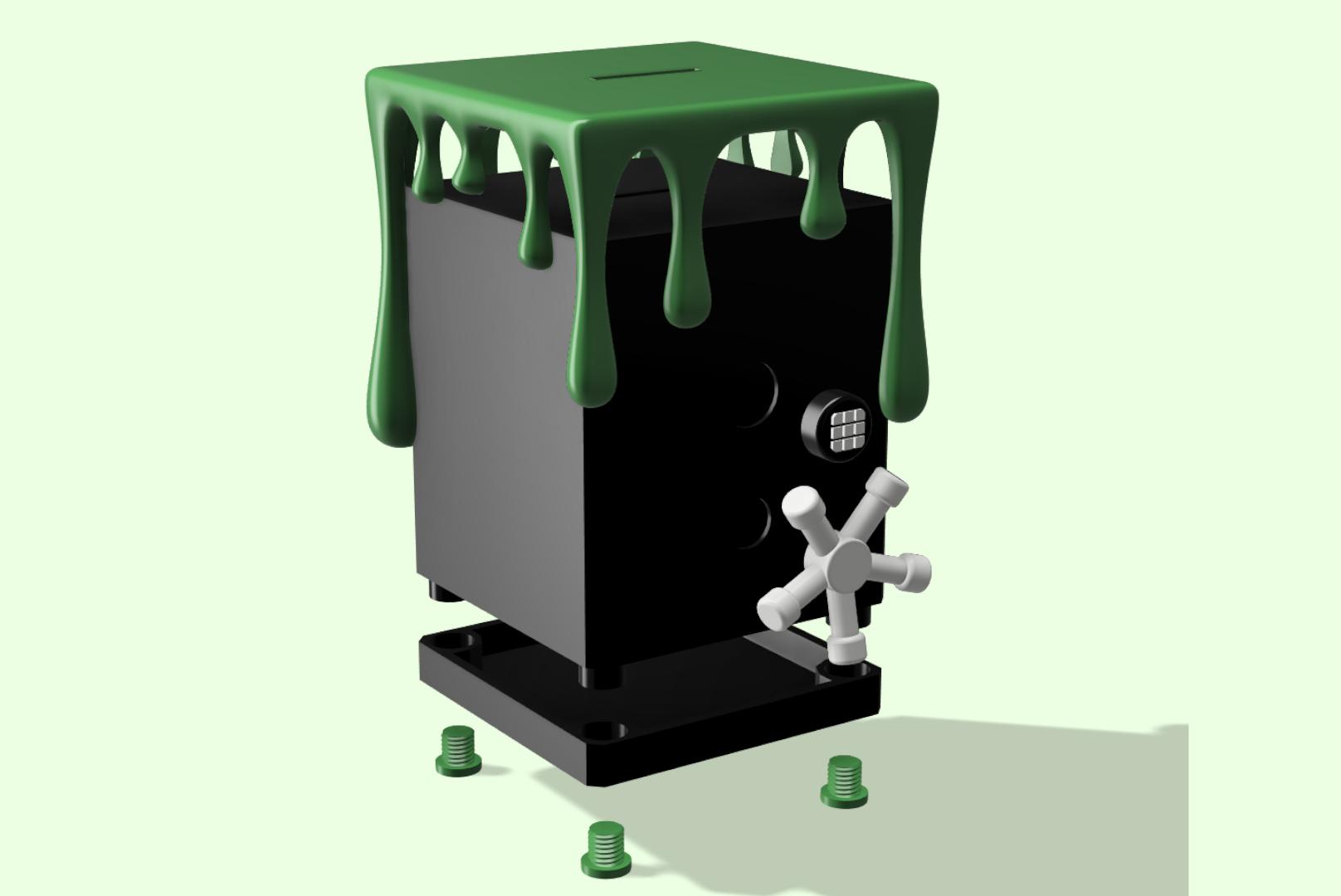 Slime Safe Piggy Bank 3d model