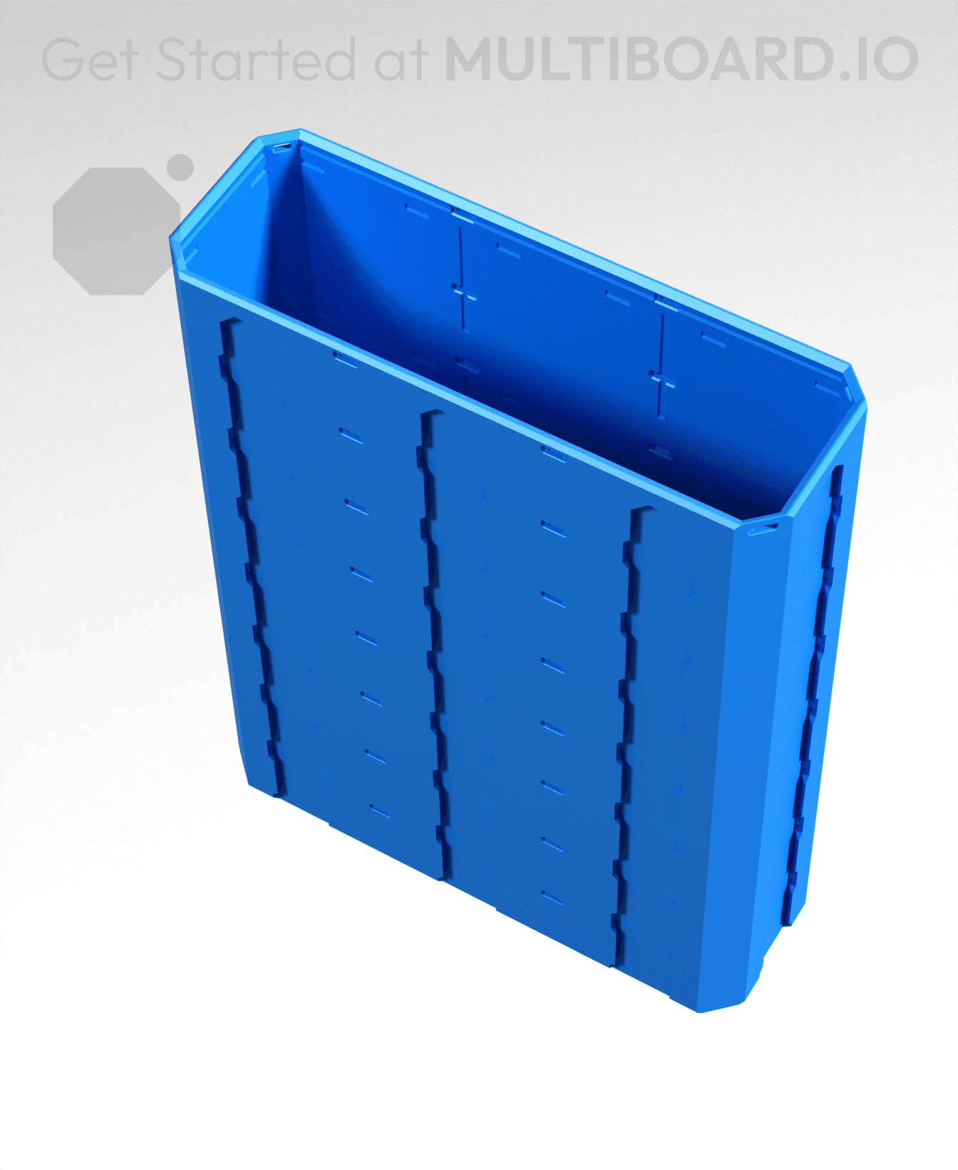 3x1x4 - Topped Multipoint Rail - Standard Click-In Multibin Shell Extension 3d model