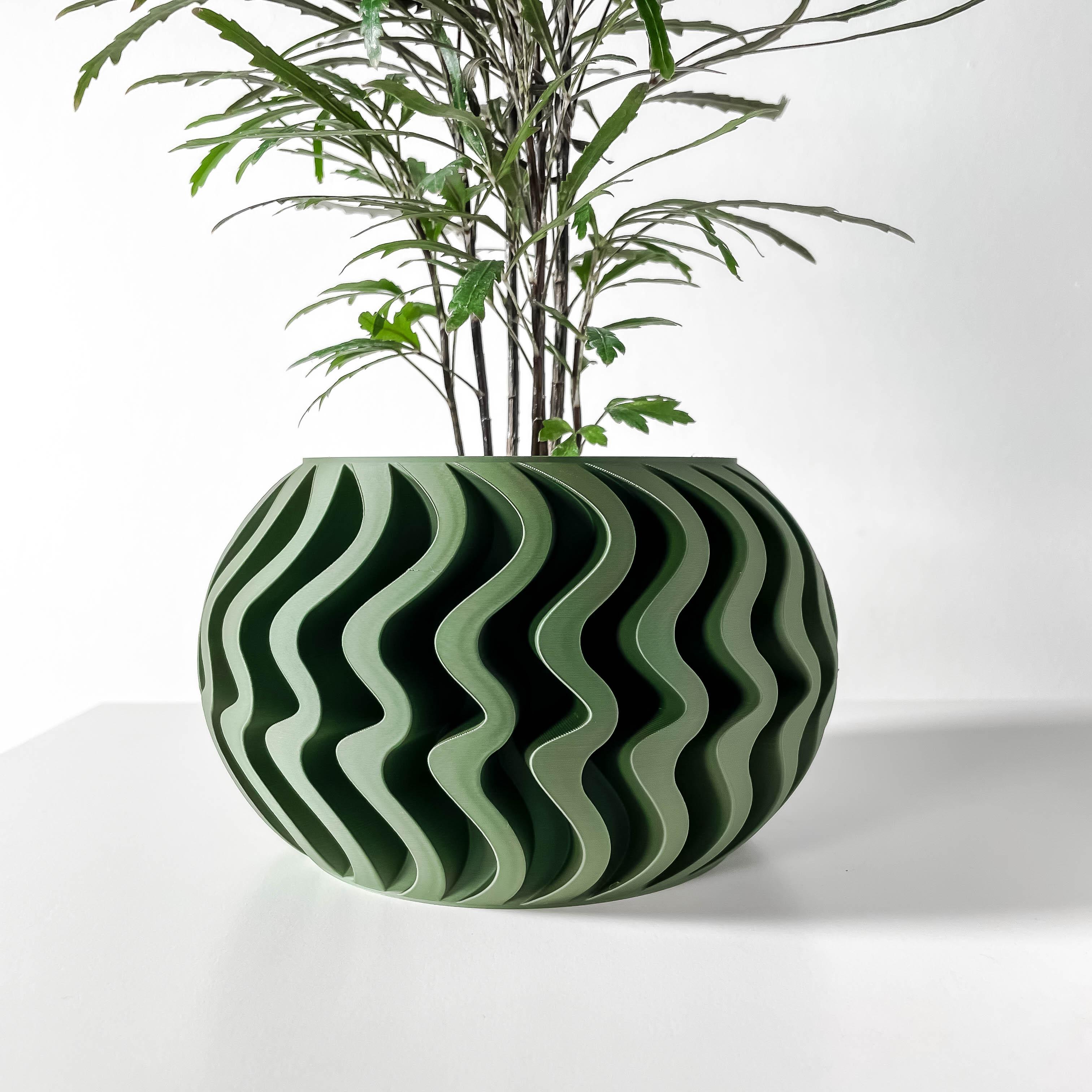 The Noli Planter Pot with Drainage | Tray & Stand Included | Modern and Unique Home Decor for Plant 3d model