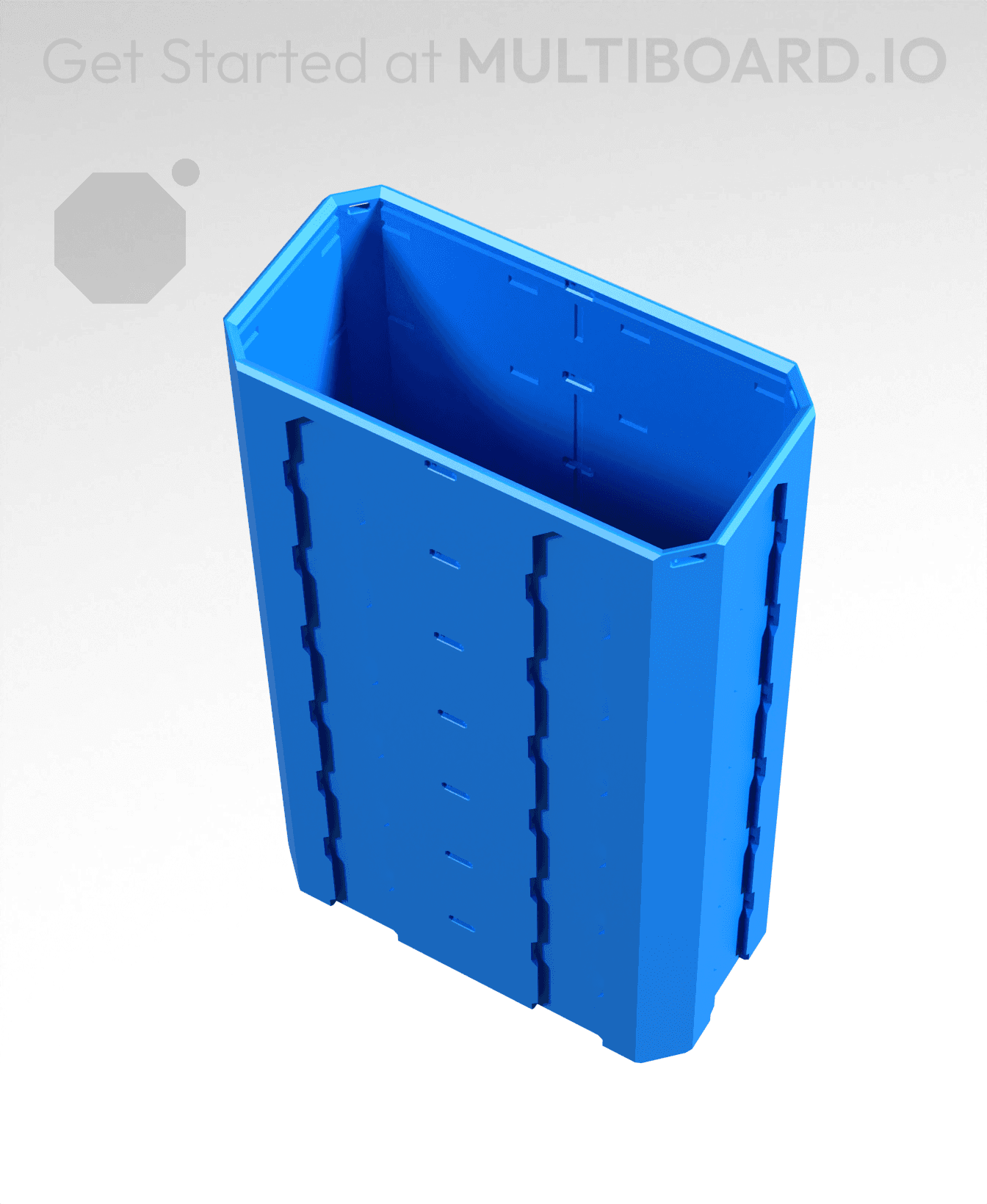 2x1x3·5 - Topped Multipoint Rail - Pop-In Bin Extension 3d model