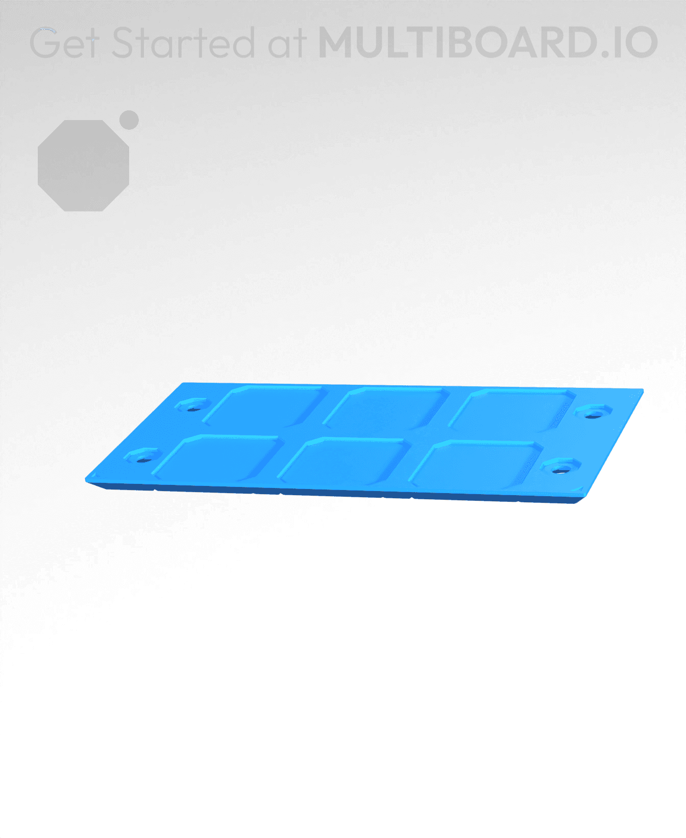 4x2 - Internal Grid - Simple Drawer Stacking Plate 3d model