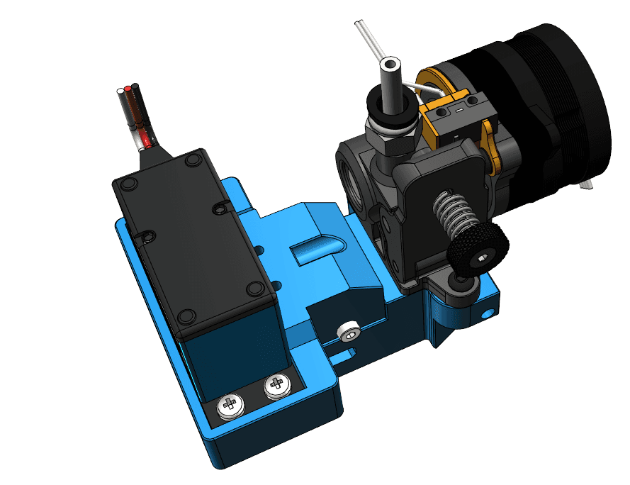 SMuFF - DDE (Orbiter) mount with integrated Filament-Cutter for Ender-3 3d model
