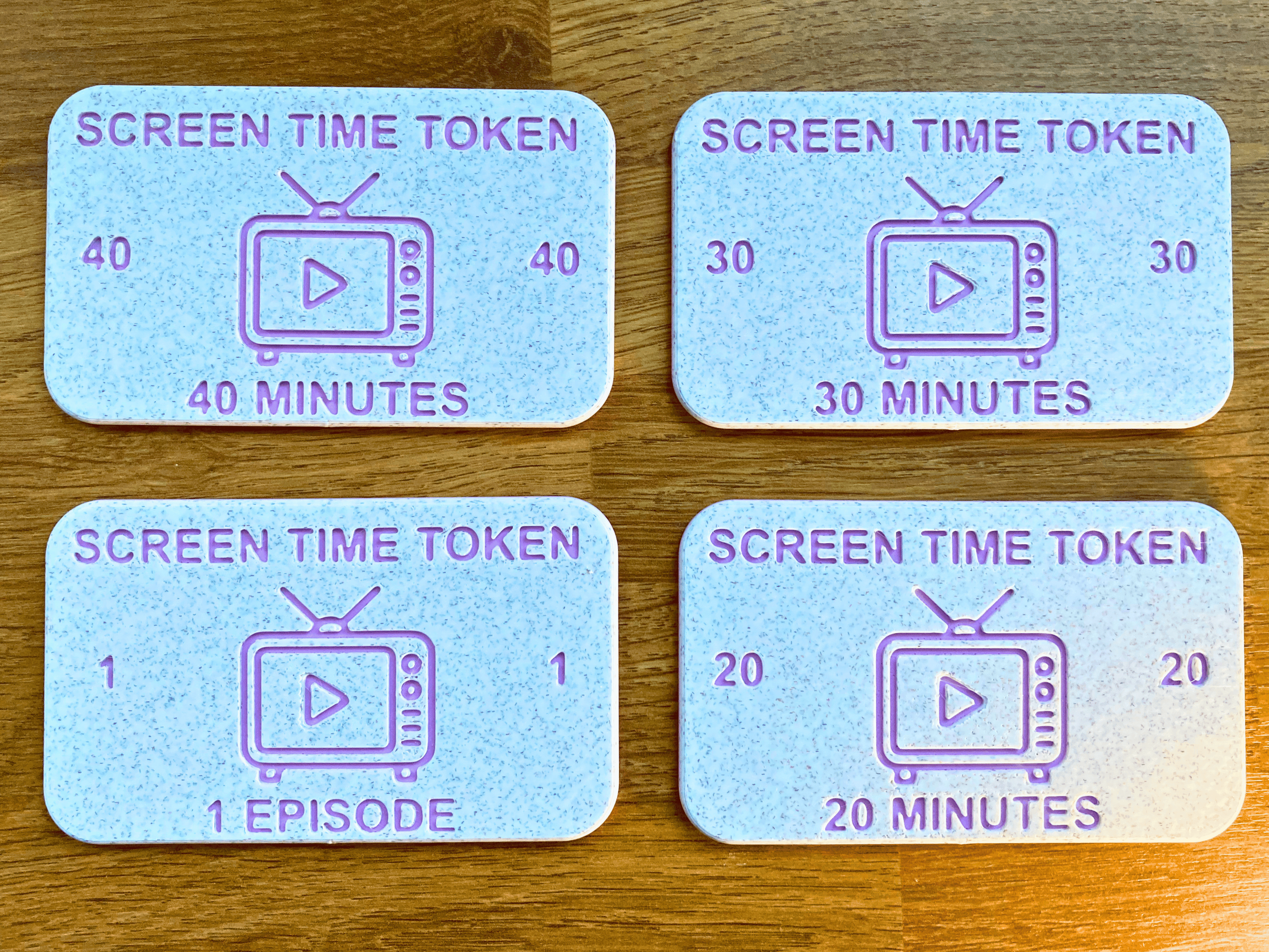 Kids Screen Time Tokens | TV Time | Chores For Screen Time 3d model
