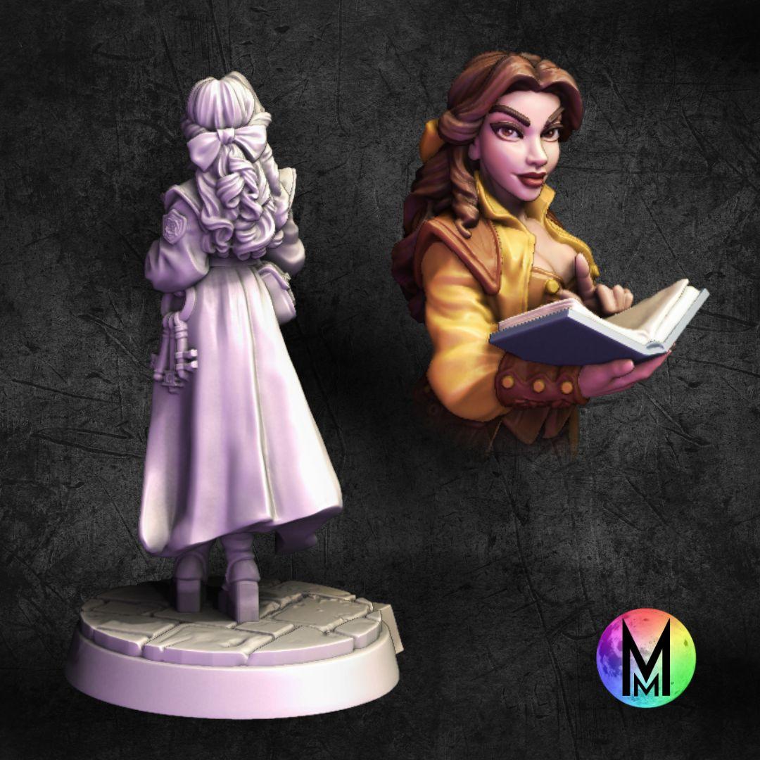 Human Wizard Female - Princess Colette the Wizard ( Belle from Beauty and the Beast Themed Wizard) 3d model