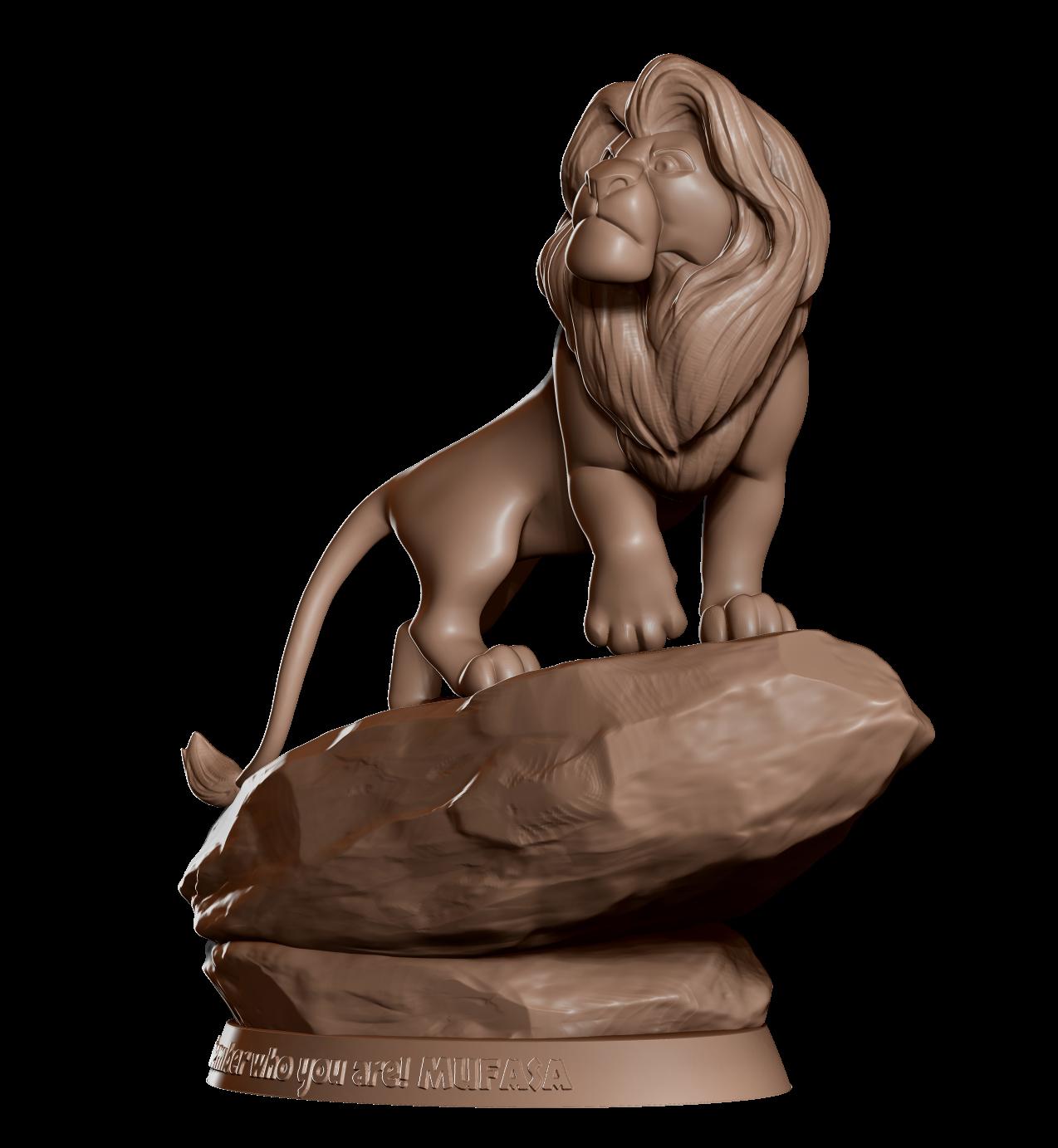Mufasa Lion King Sculpture 3d model