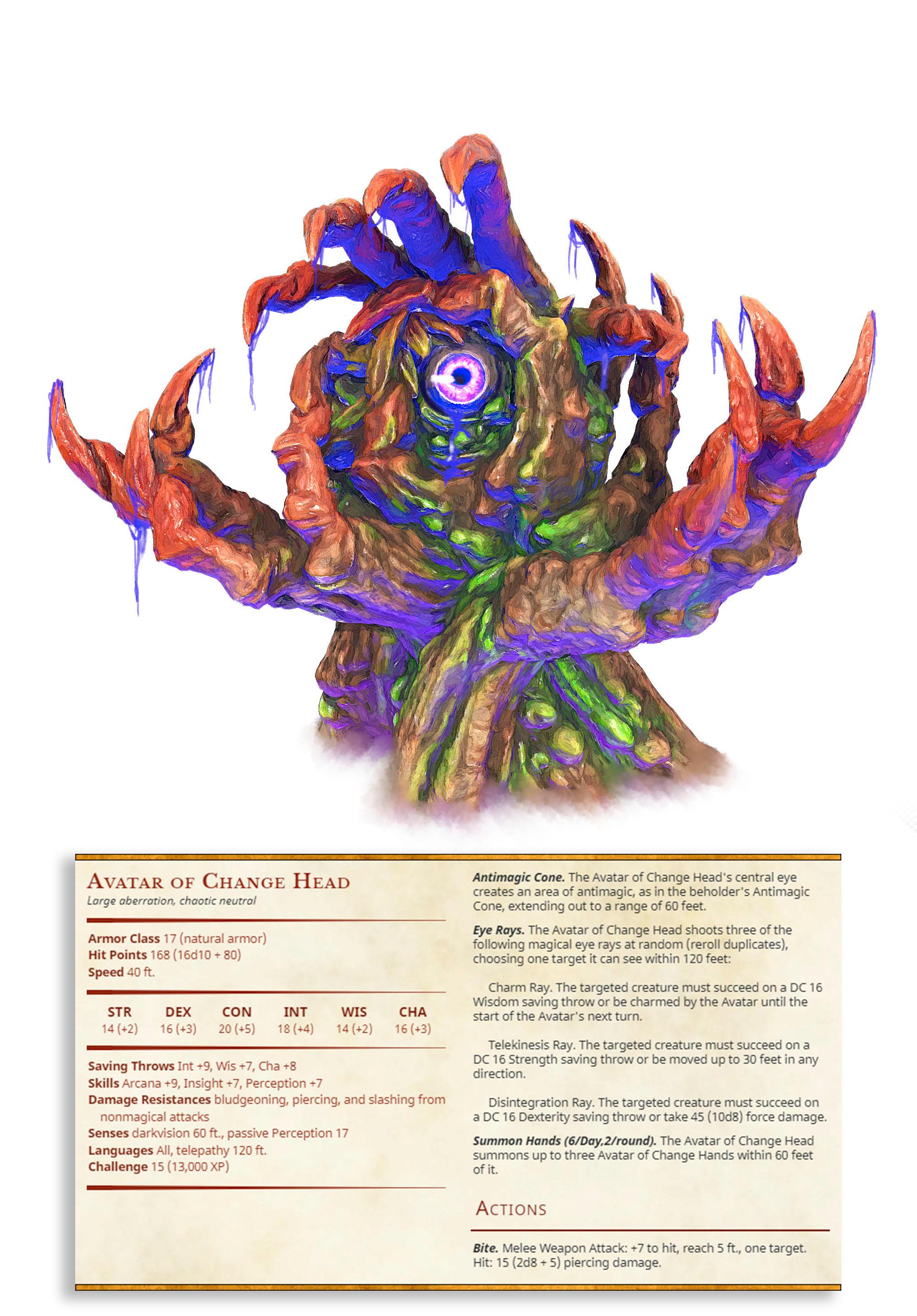 Avatar of Change - Boss Monster - Cryptids of the dark woods - PRESUPPORTED - Illustrated and Stats  3d model