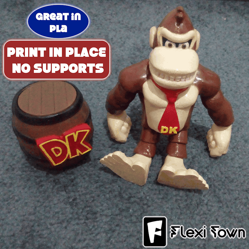 Flexi Print-in-Place Donkey Kong 3d model