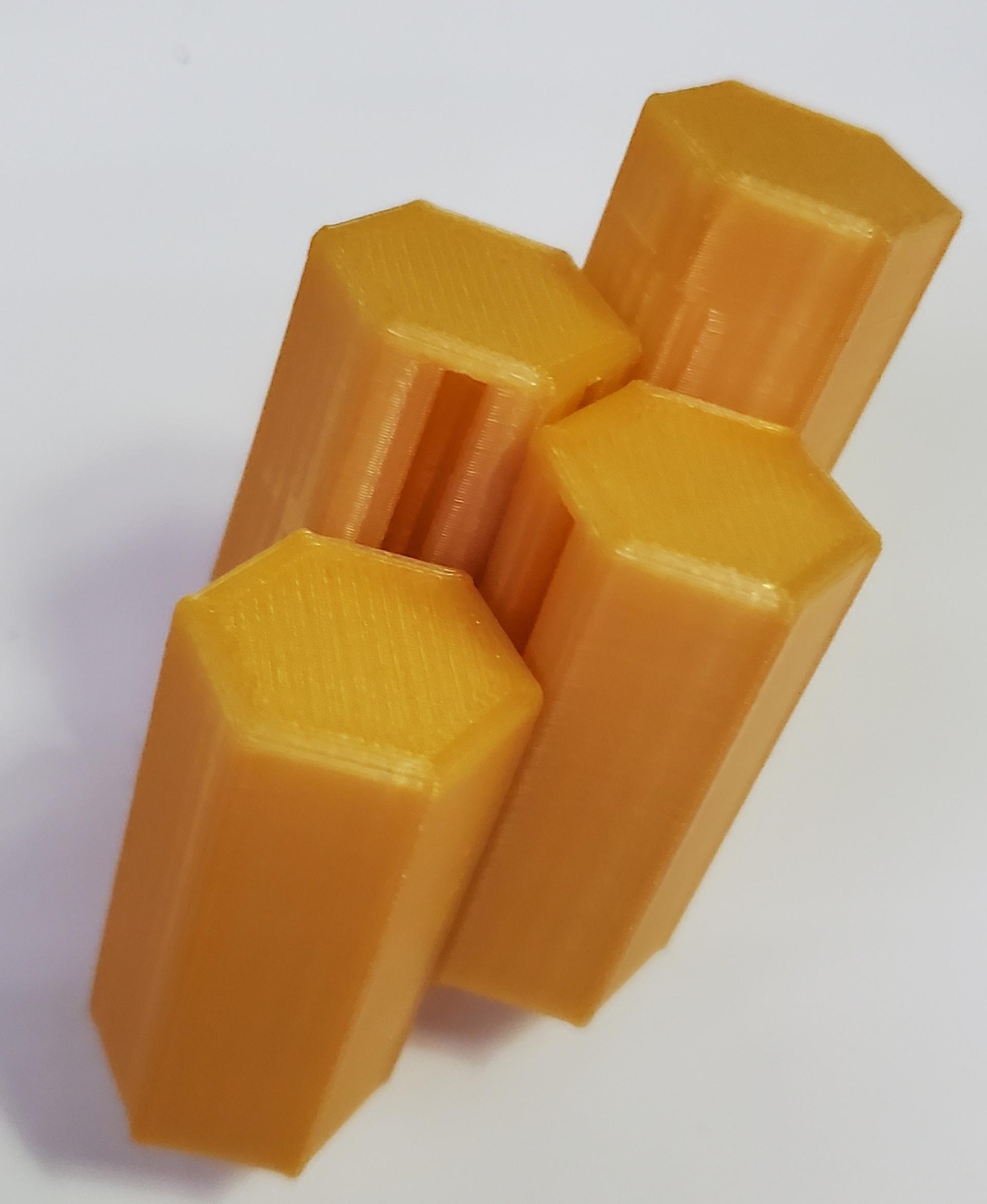 Fexahidget - fidget toy - golden fidget - 3d model