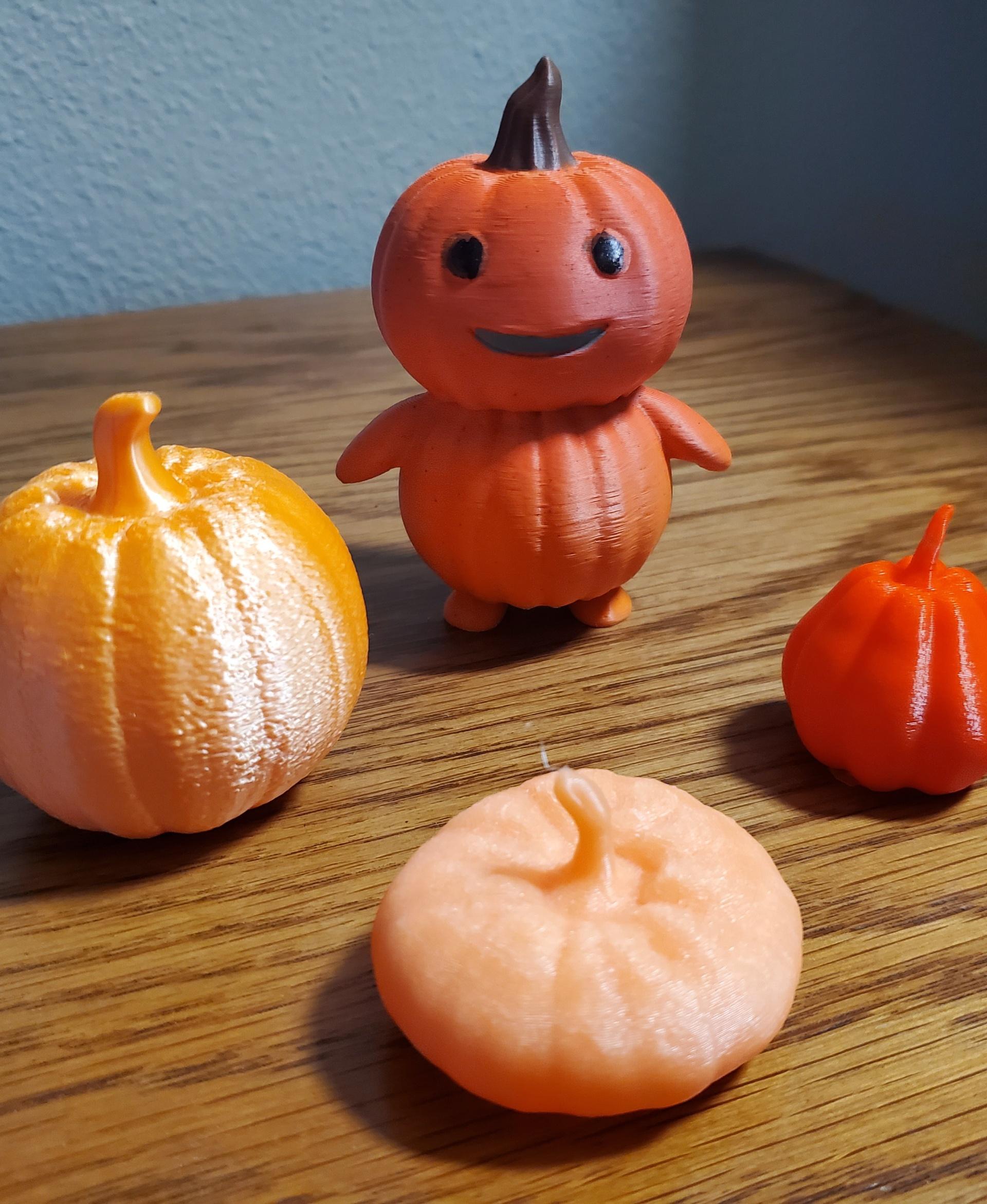 Pumpkin Halloween Pack - 4 different orange filaments - 3d model