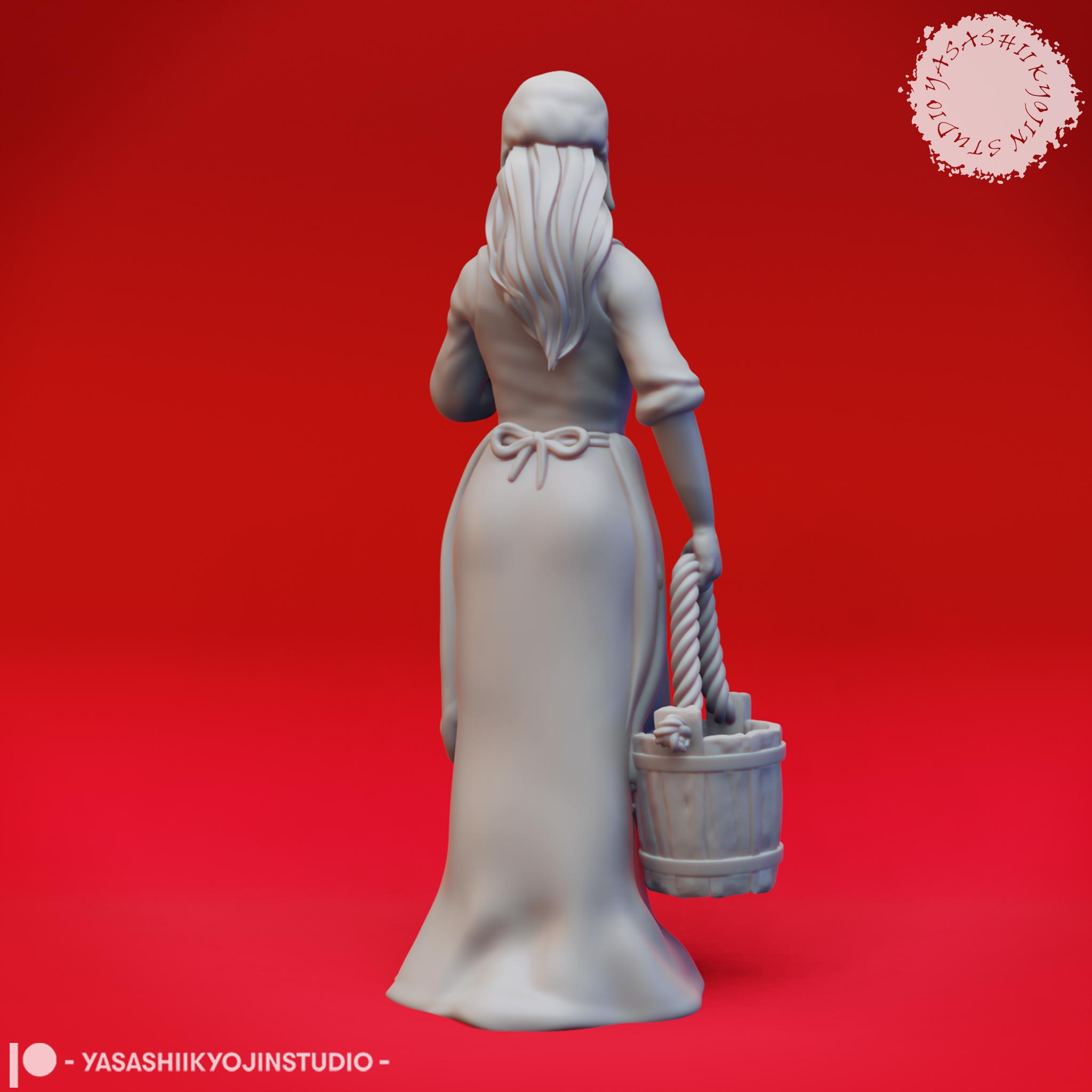 Townsfolk - General Adults - Tabletop Miniature (Pre-Supported) 3d model