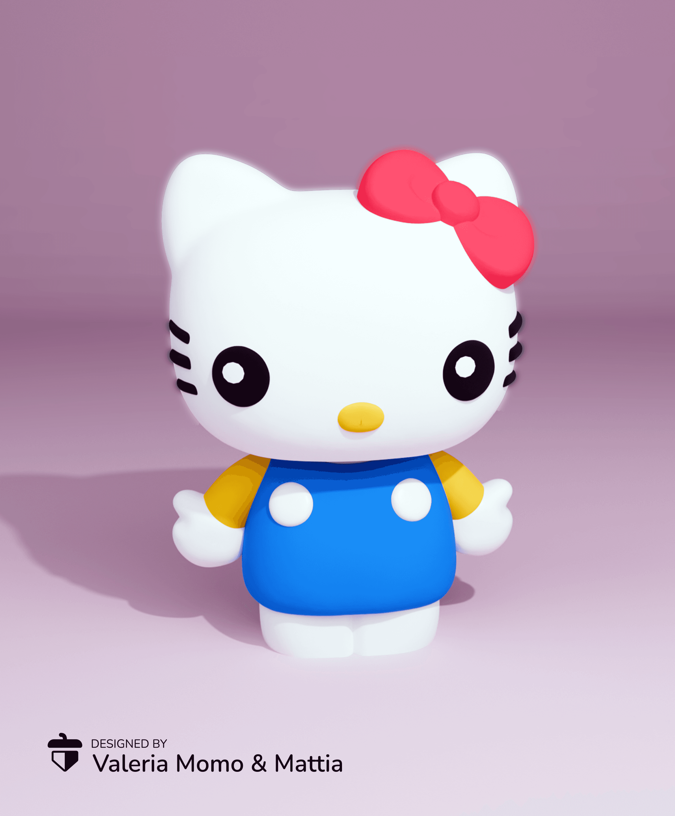 Hello Kitty 猫头 3D Funko Pop! Bobblehead Style Figure 3d model