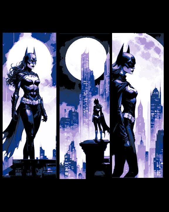 Fan art Showcasing Batgirl looking over Gotham - Set of 3 Bookmarks 3d model