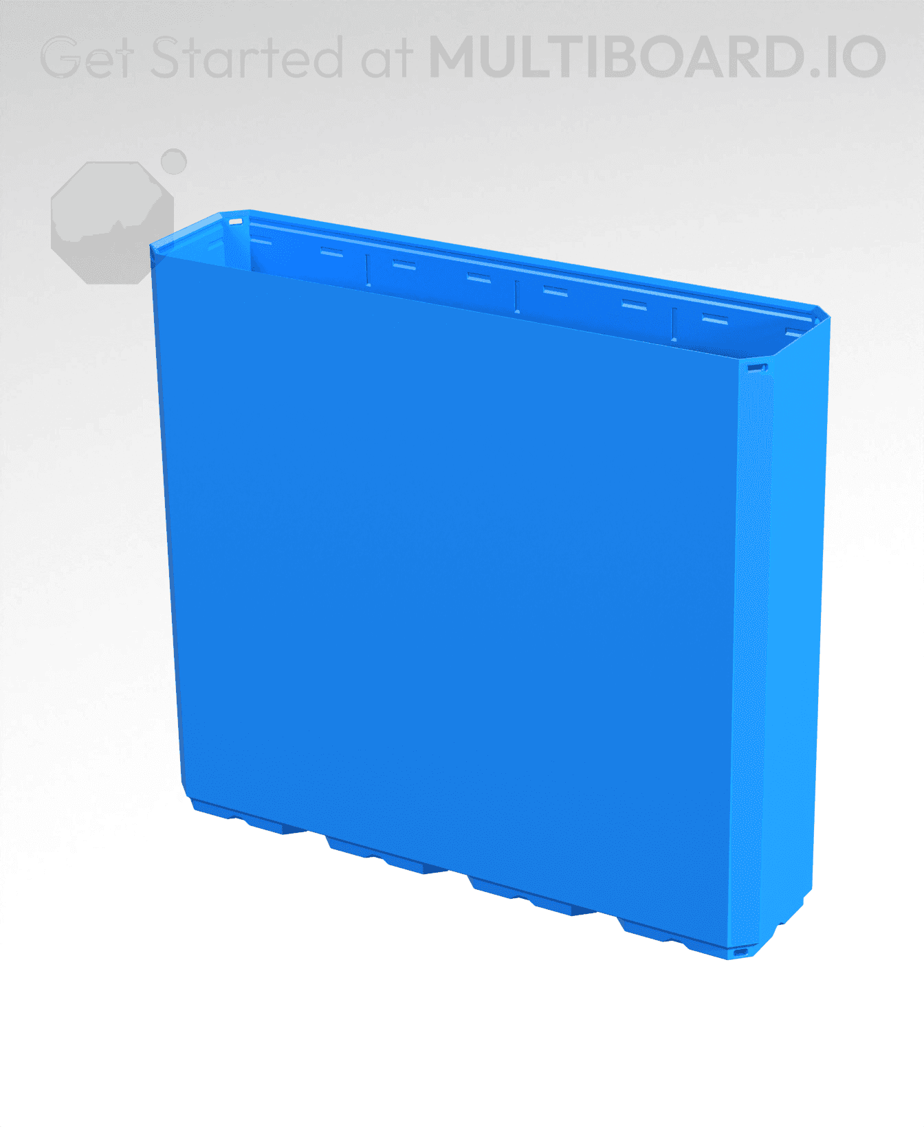 4x1x3.5 - Simple Walls - Multibin Shell 3d model