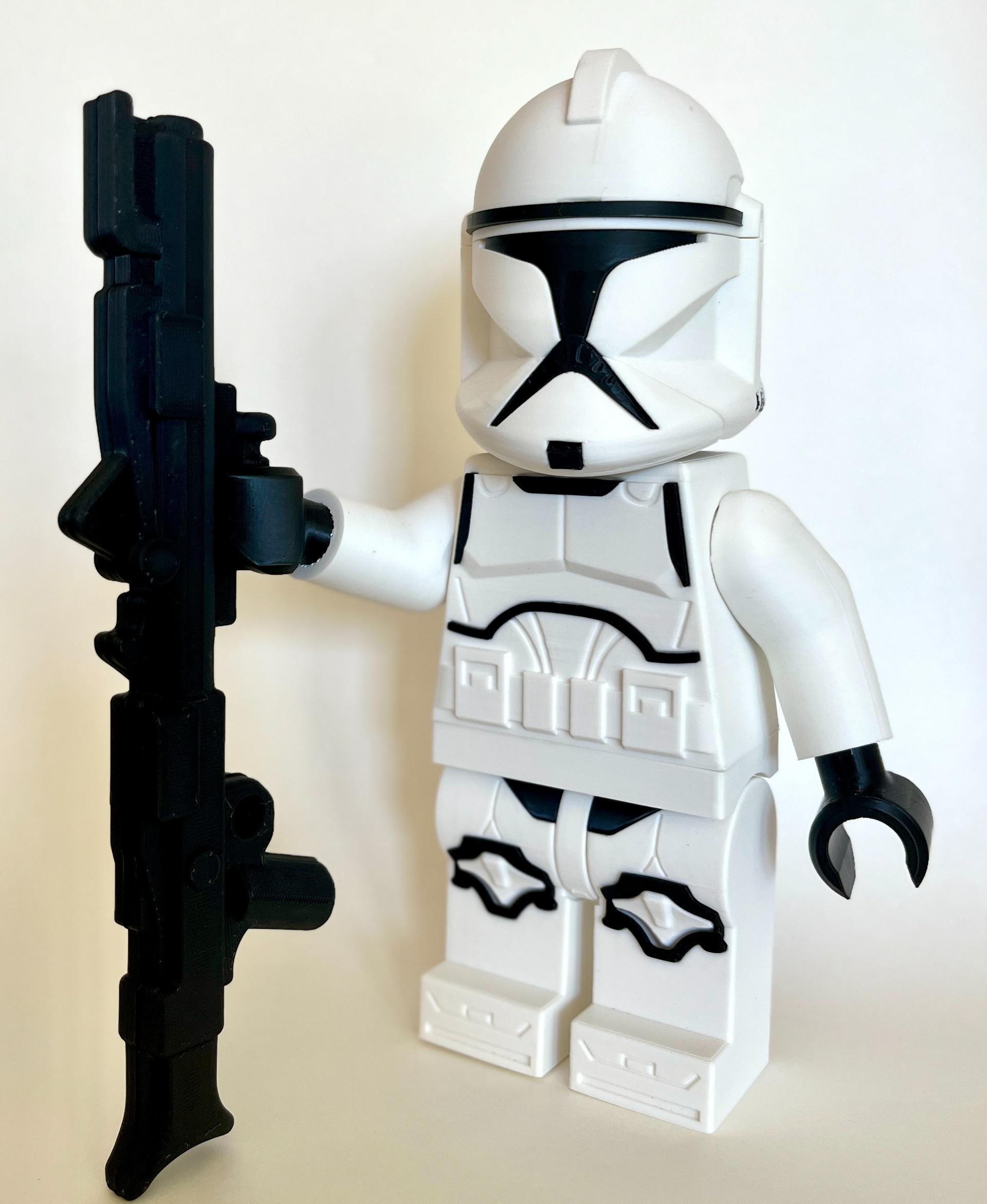Clone Trooper - Phase I (9 inch brick figure, NO MMU/AMS, NO supports, NO glue) 3d model