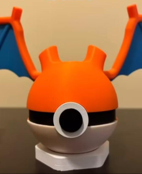 Charizard Pokeball (MULTIPART & COMPLETE).stl 3d model