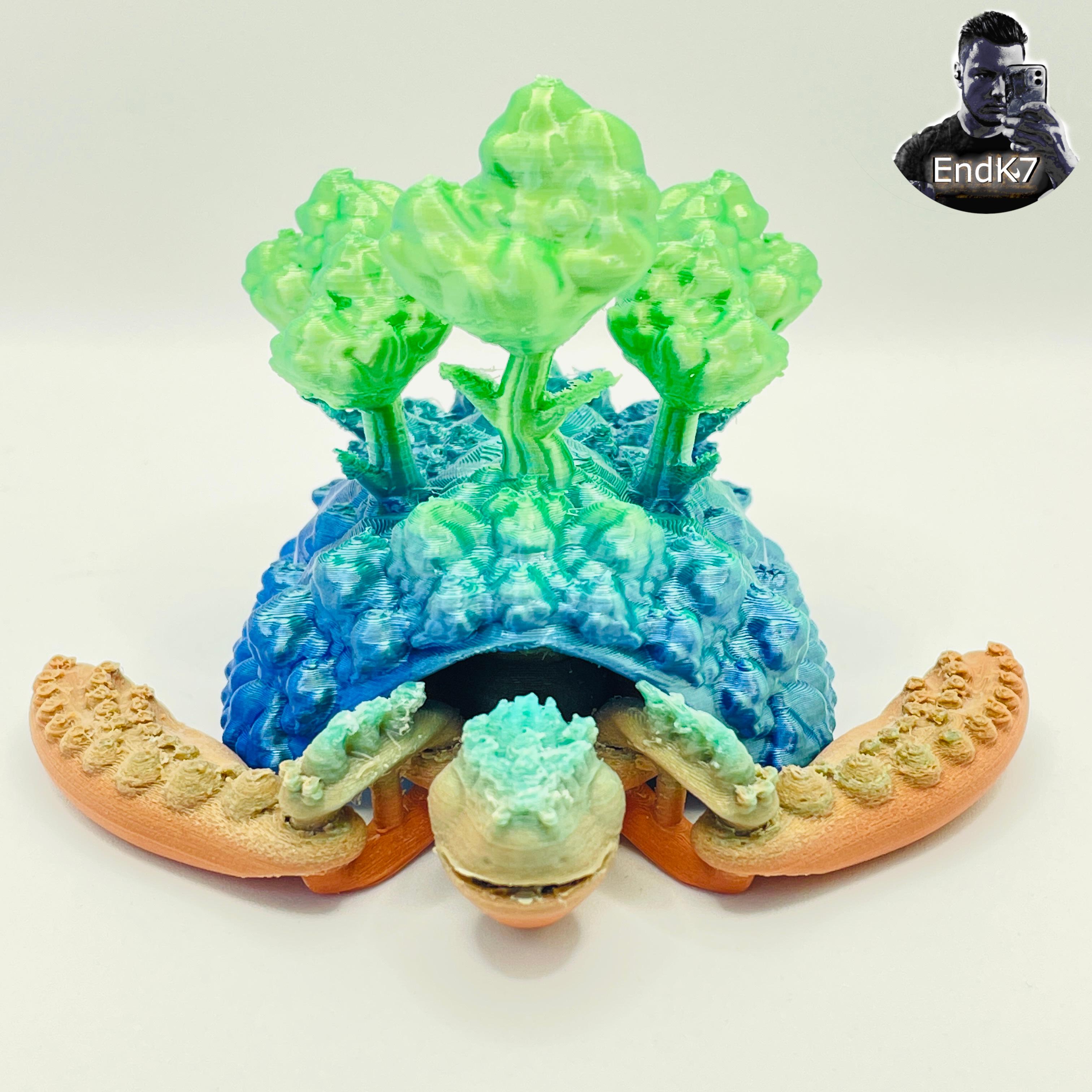 Cute Articulated Turtles #2 - Three Models - Swappable Shell - Print in Place - No Supports 3d model
