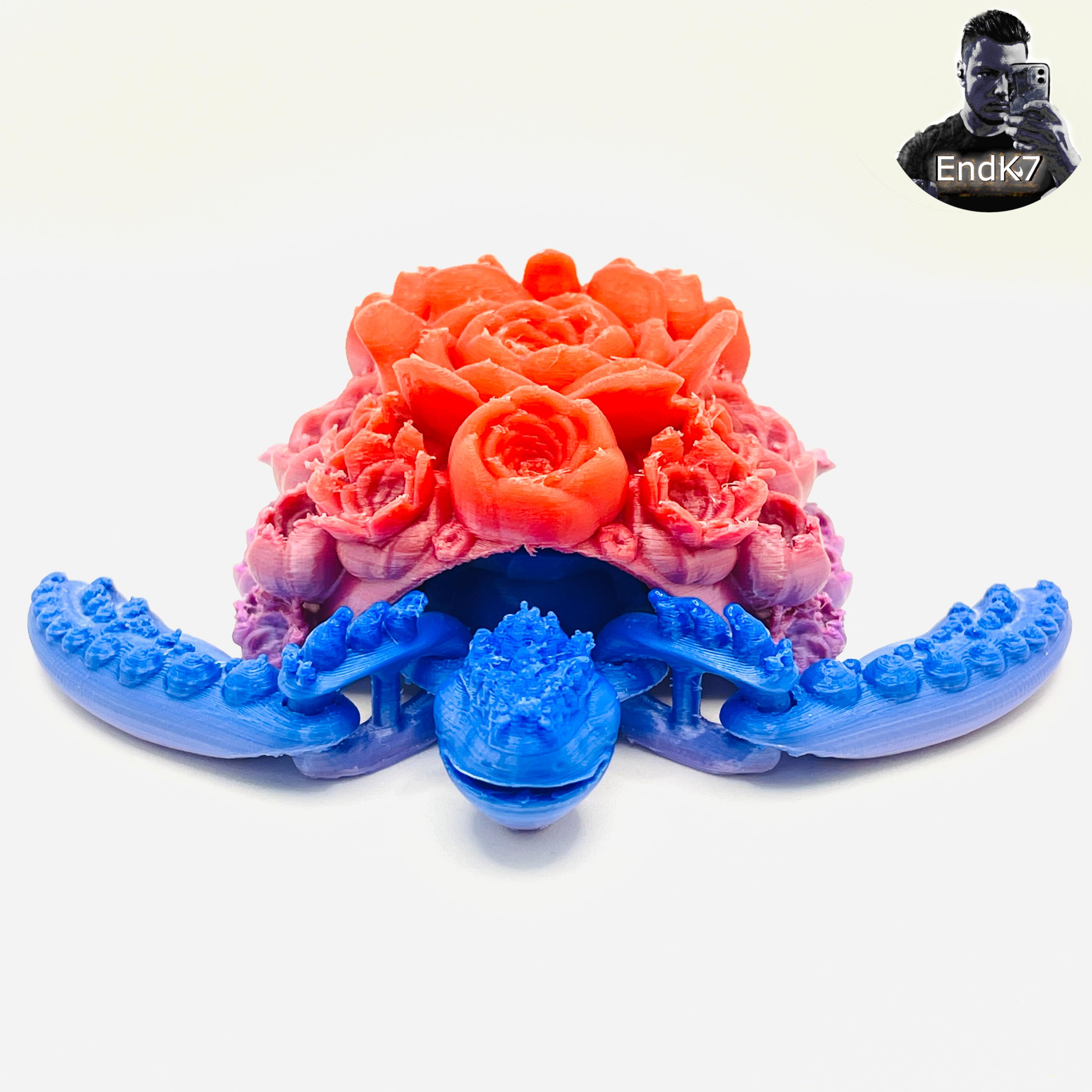 Cute Articulated Turtles #2 - Three Models - Swappable Shell - Print in Place - No Supports 3d model