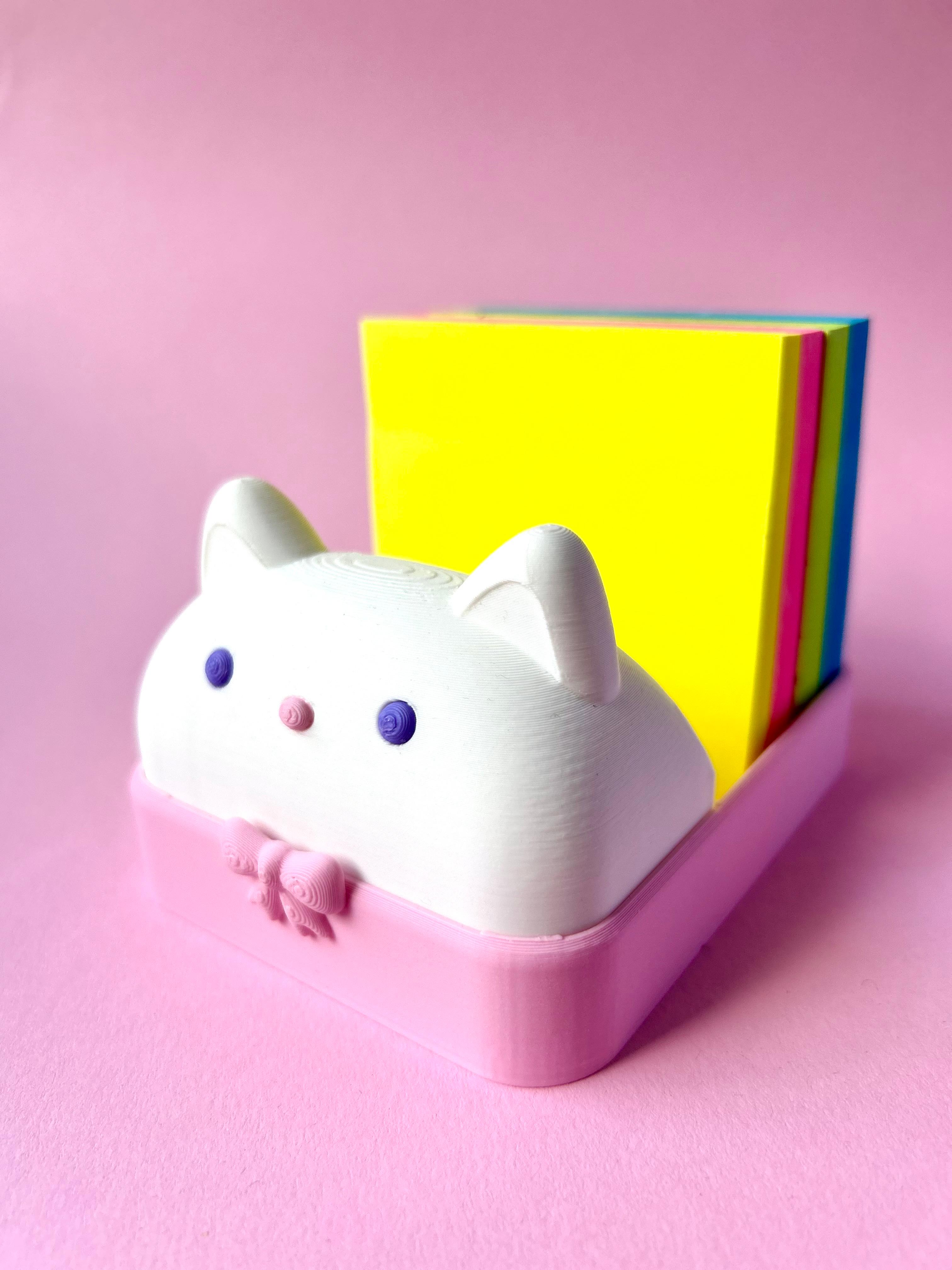 Sticky note cat 3d model