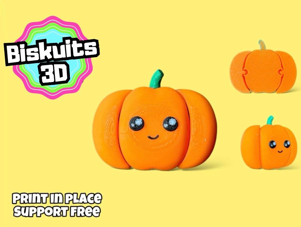 Flexi Kawaii Pumpkin.3mf 3d model