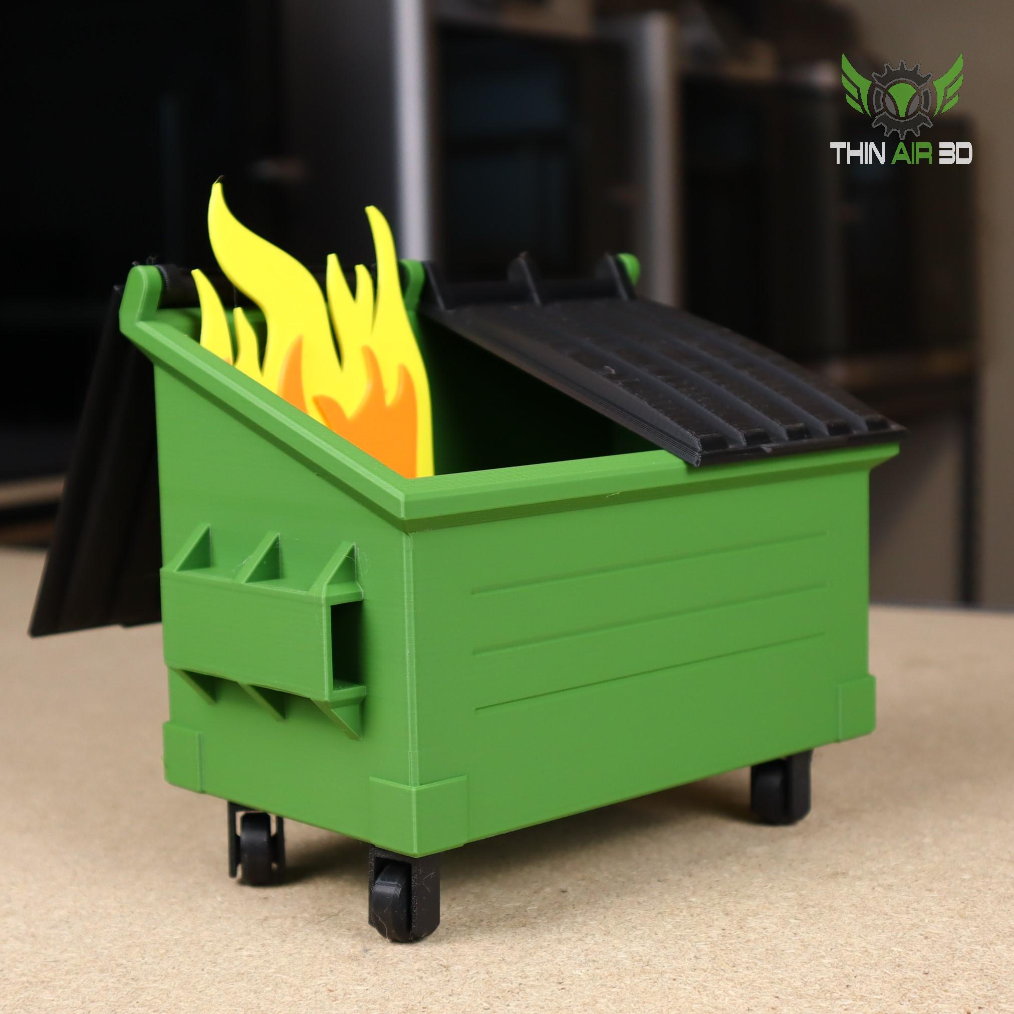 Desktop Dumpster Fire 3d model