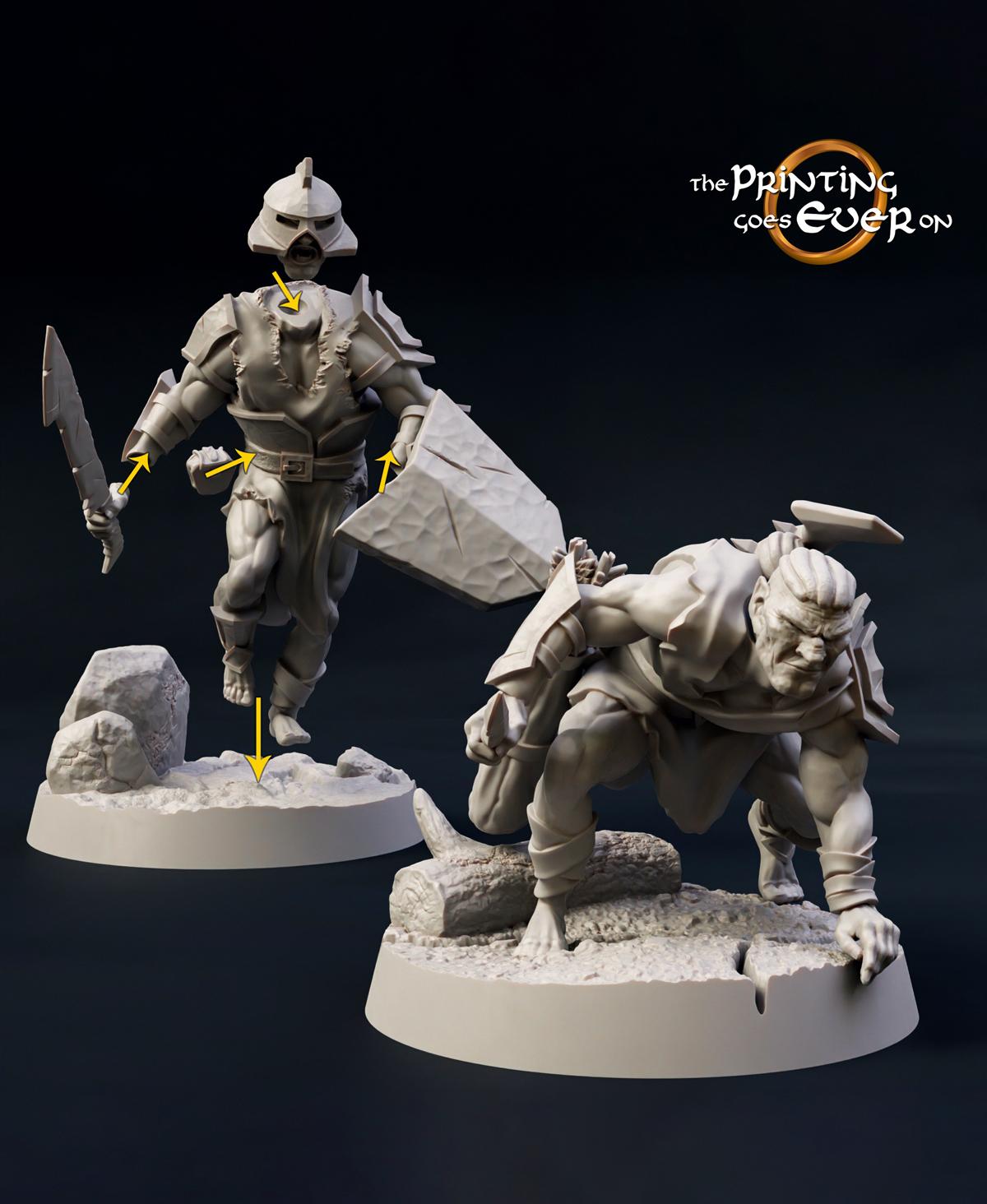 Modular Half-Orc Scouts 3d model