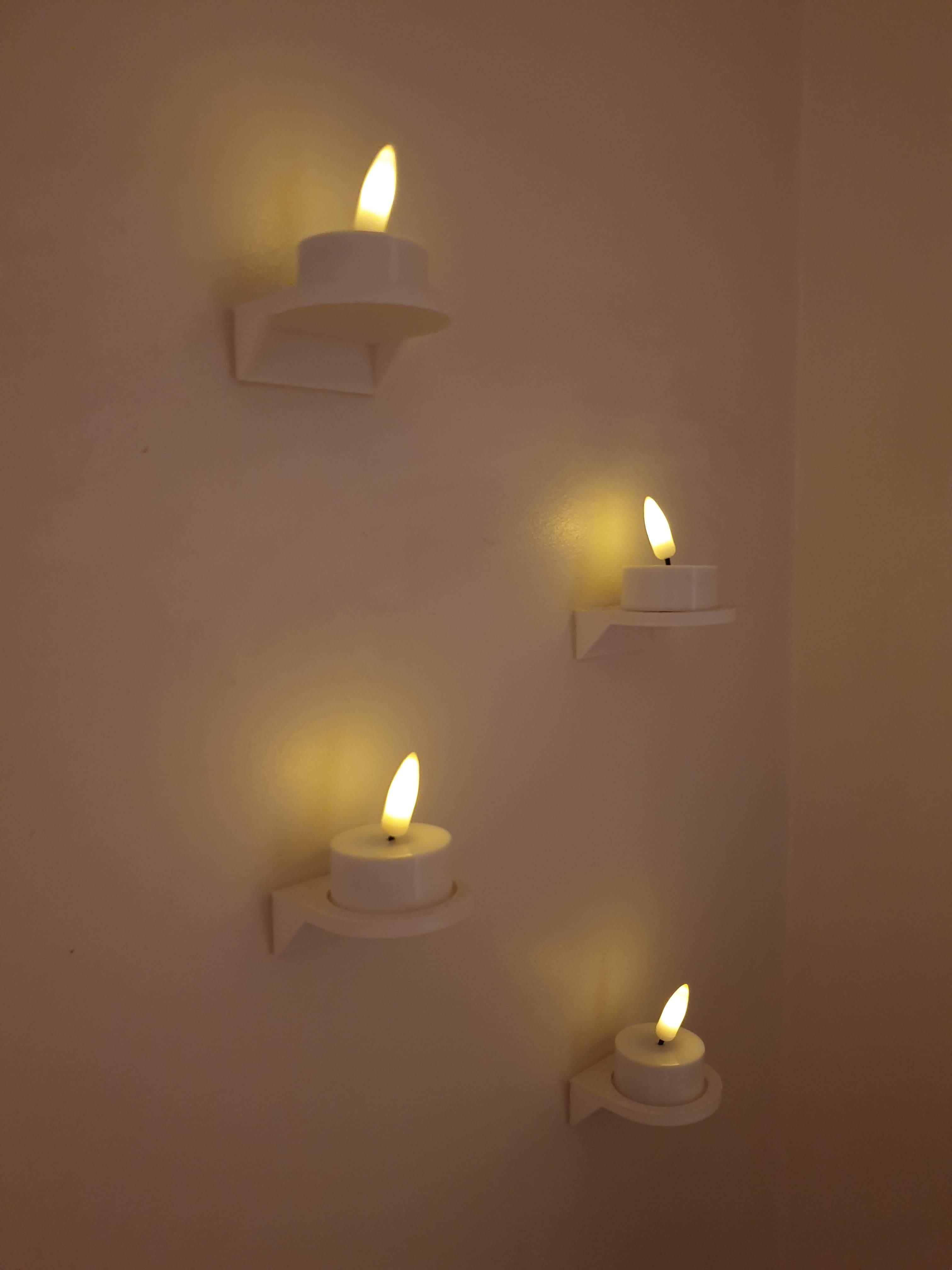 Simple Tealight Shelf 3d model