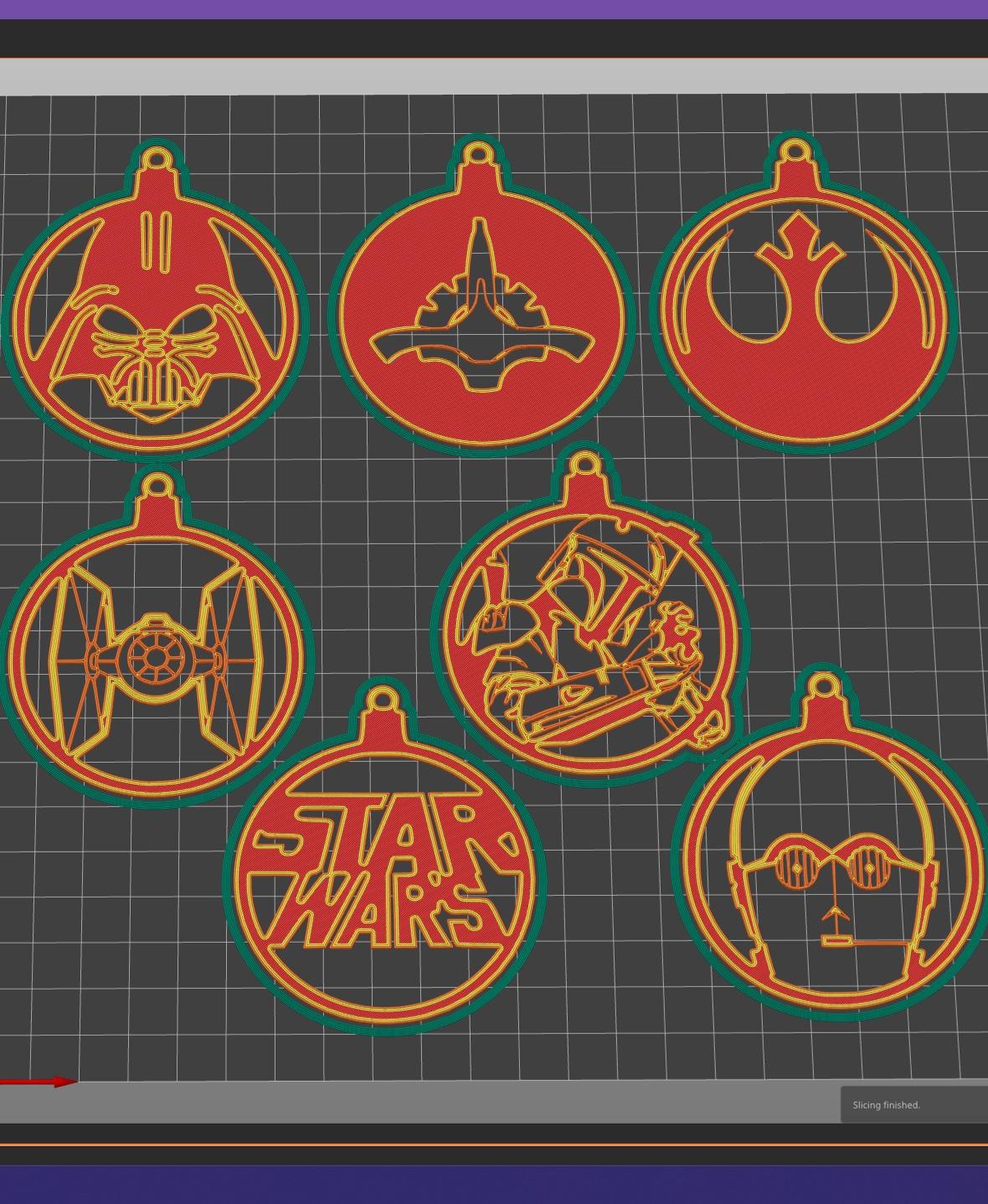 Star Wars Christmas Ornaments 3d model