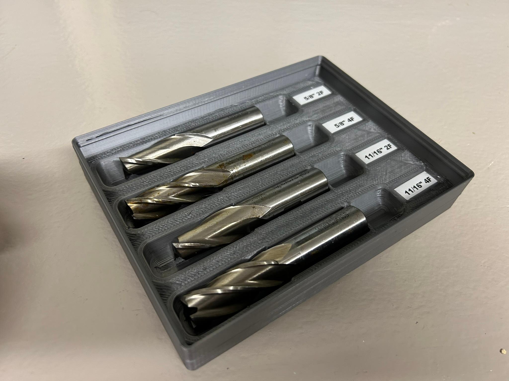 Gridfinity 0-625 Shank Endmill Holder 3d model