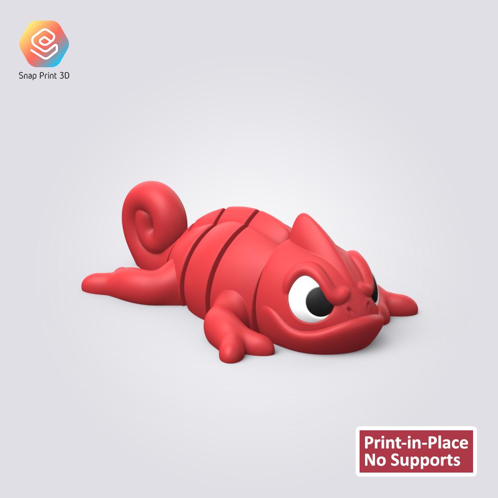 Flexi Baby Angry Chameleon 3d model