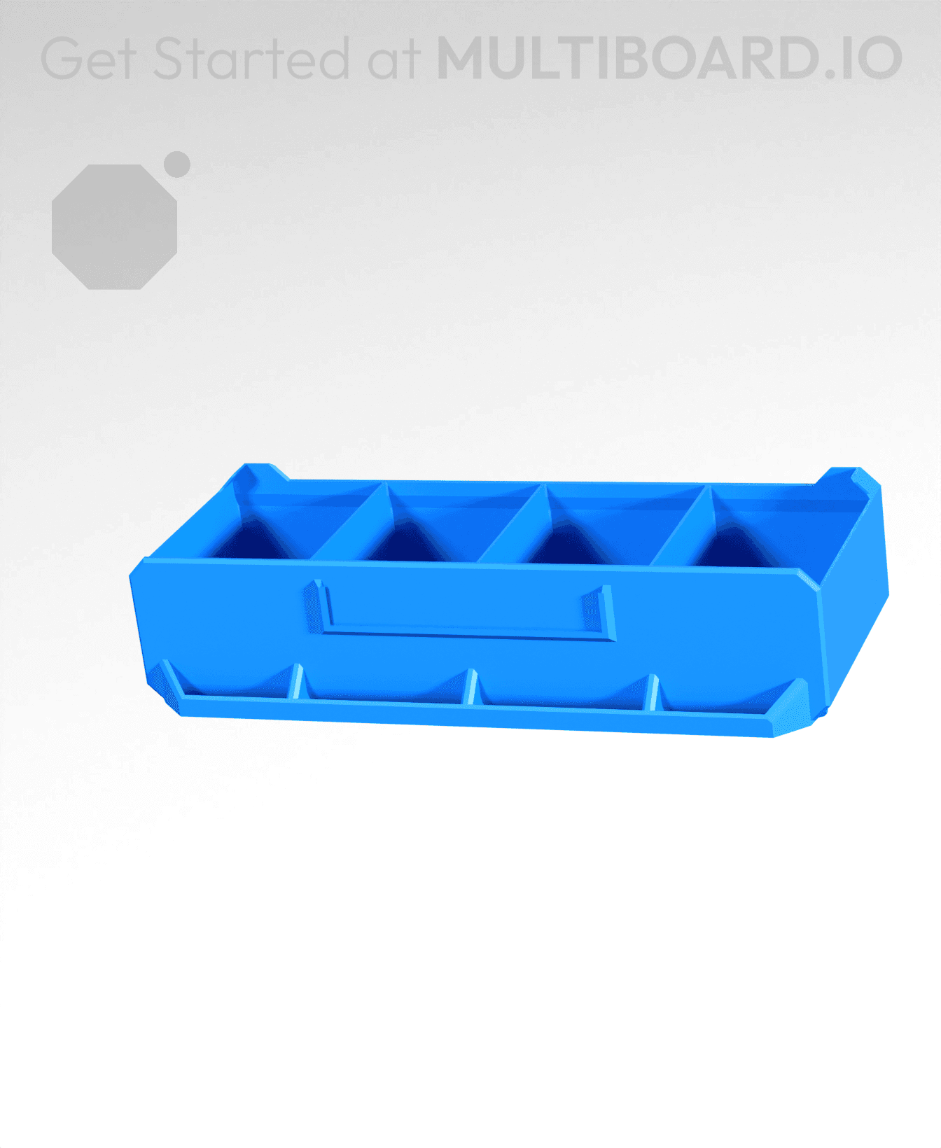 4x1x1.5-Deep - Grid Divided - Multibin Simple Drawer 3d model