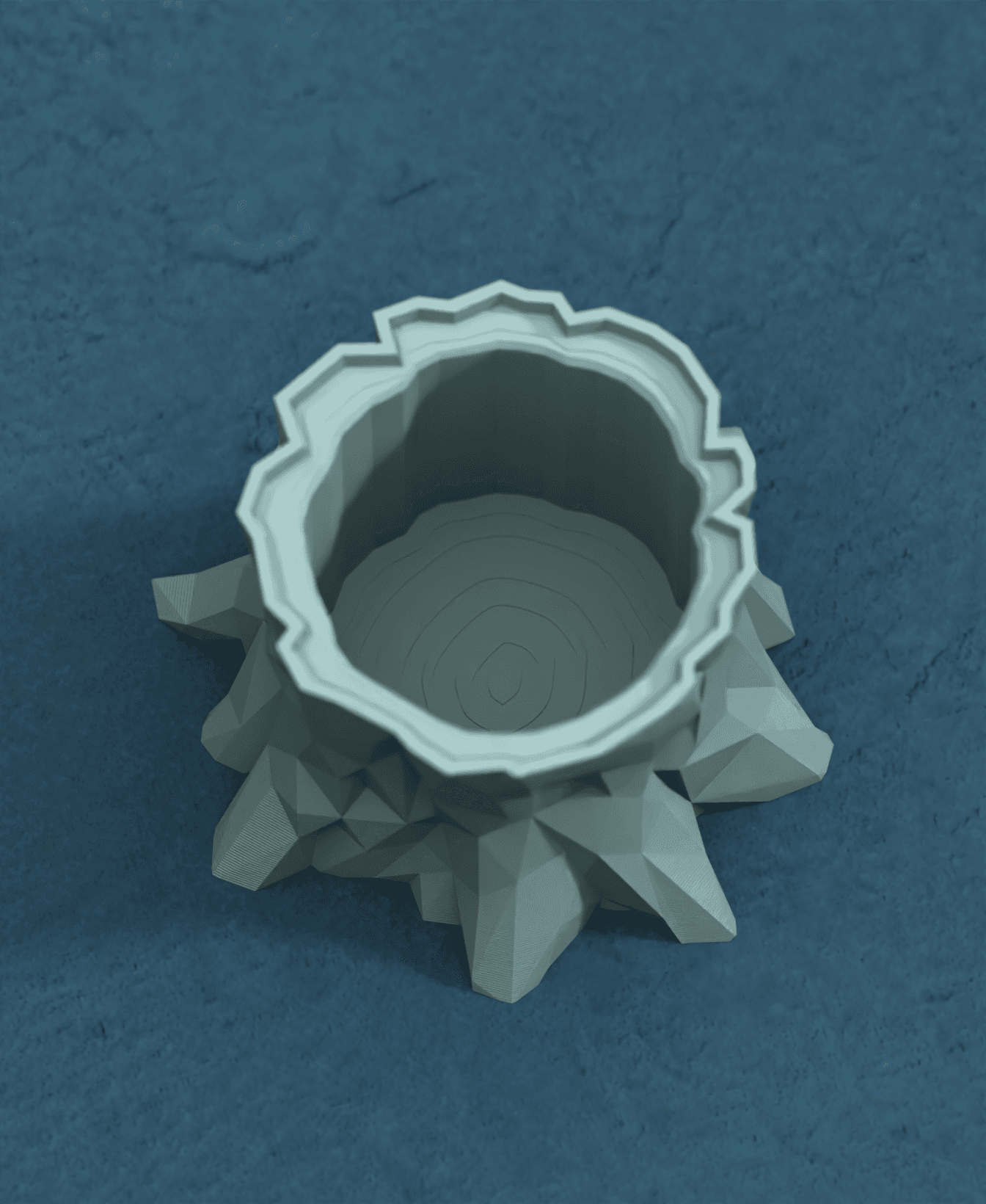 Poly Tree Stump Pot 3d model